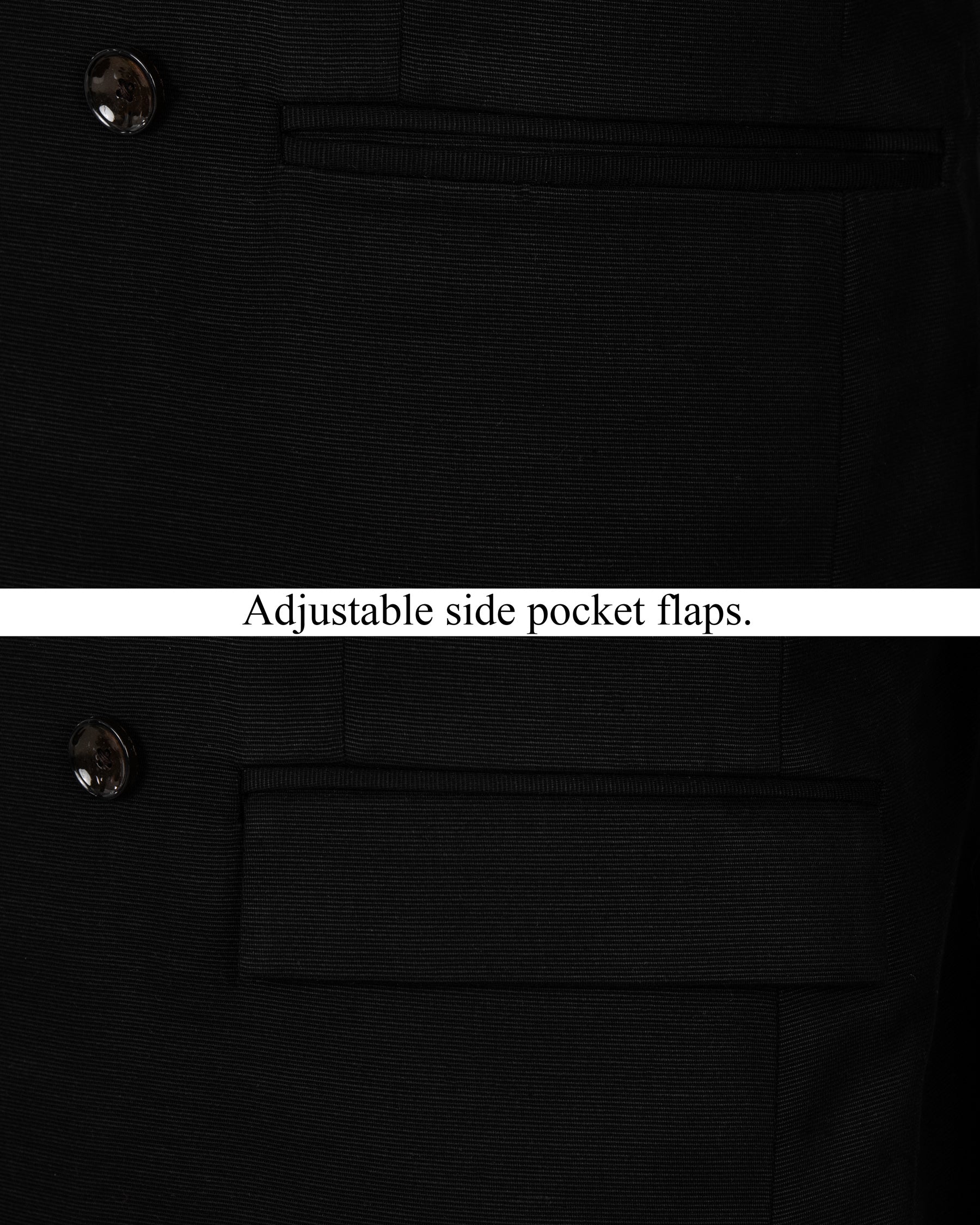 Jade Black Double Breasted Premium Cotton Blazer BL1281-DB-36, BL1281-DB-38, BL1281-DB-40, BL1281-DB-42, BL1281-DB-44, BL1281-DB-46, BL1281-DB-48, BL1281-DB-50, BL1281-DB-52, BL1281-DB-54, BL1281-DB-56, BL1281-DB-58, BL1281-DB-60