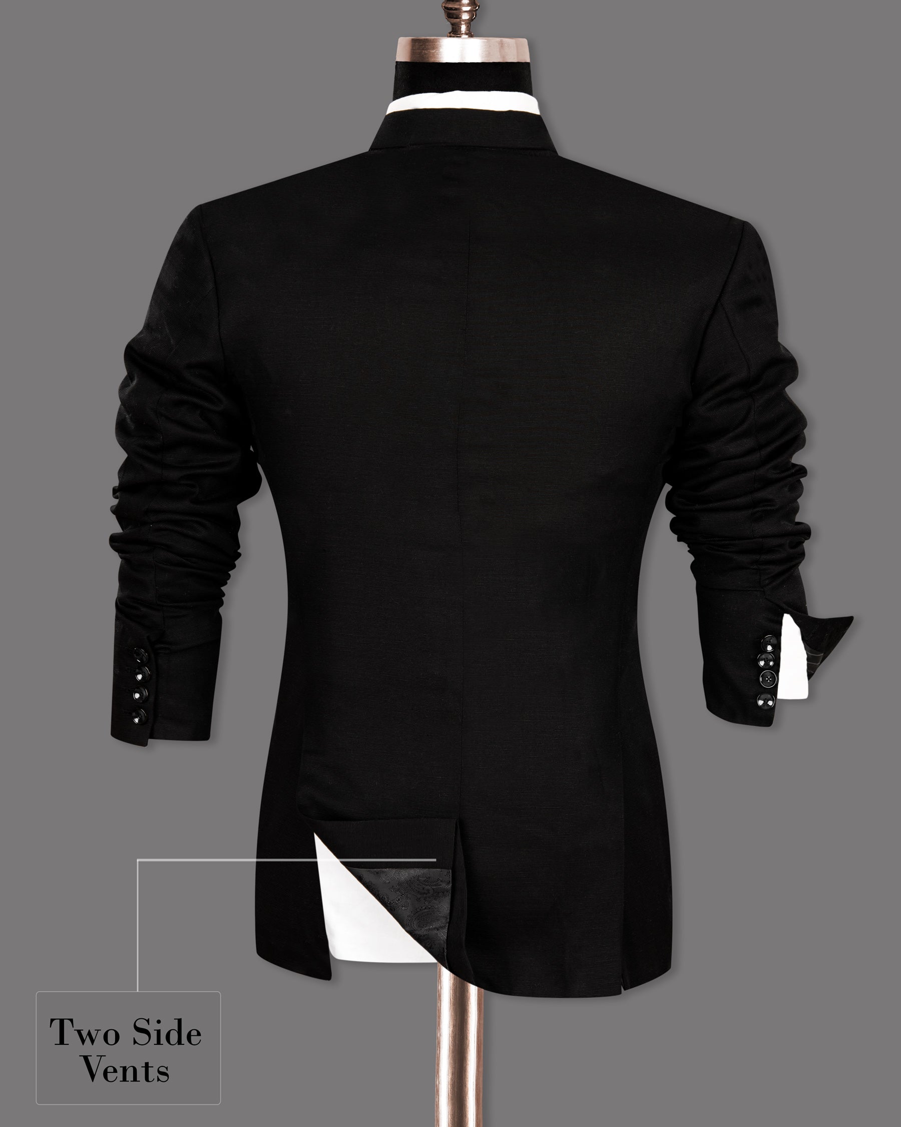 Jade Black Double Breasted Premium Cotton Blazer BL1281-DB-36, BL1281-DB-38, BL1281-DB-40, BL1281-DB-42, BL1281-DB-44, BL1281-DB-46, BL1281-DB-48, BL1281-DB-50, BL1281-DB-52, BL1281-DB-54, BL1281-DB-56, BL1281-DB-58, BL1281-DB-60