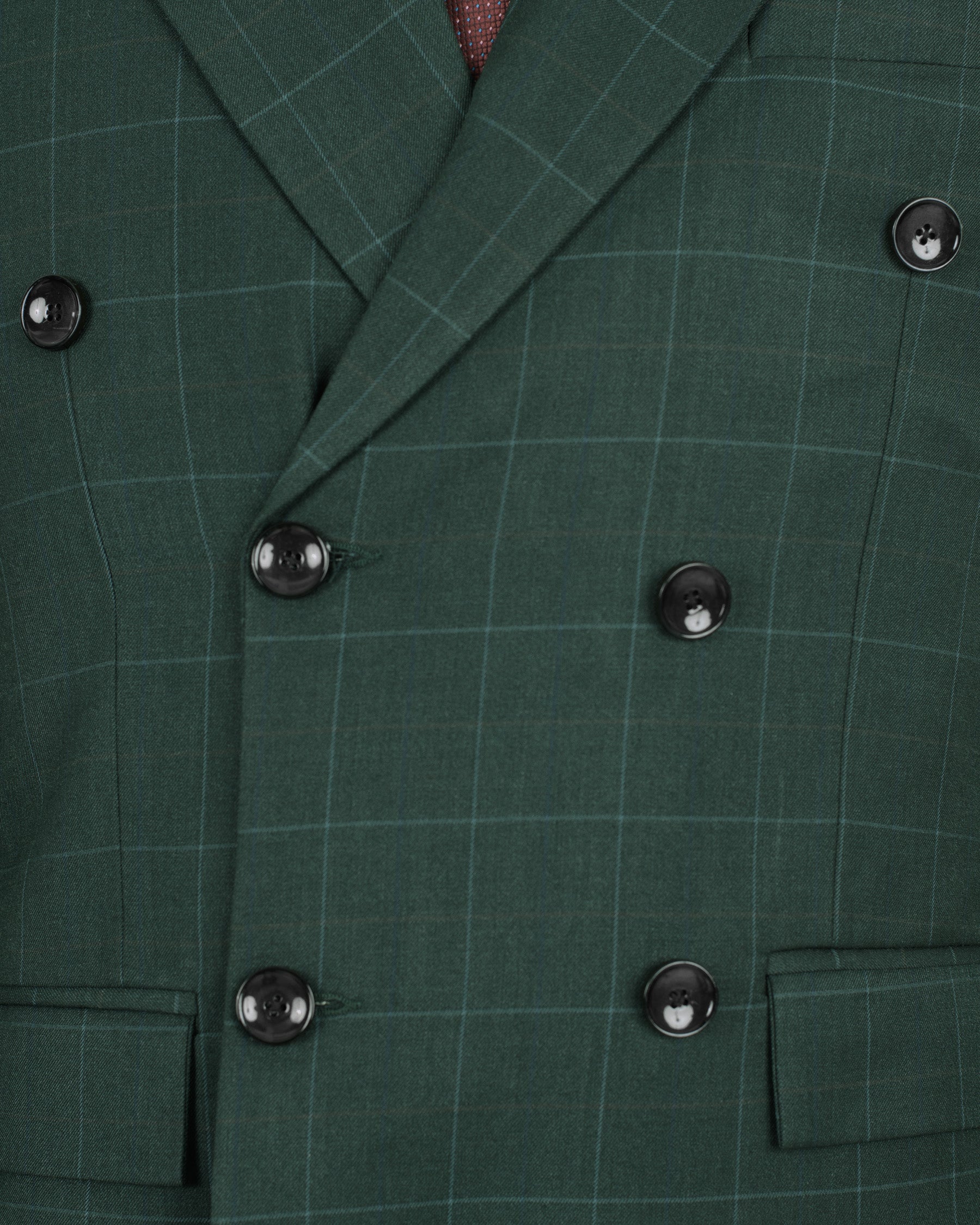 Celtic Green Double-Breasted Windowpane Wool Rich Blazer BL1348-DB-36, BL1348-DB-38, BL1348-DB-40, BL1348-DB-42, BL1348-DB-44, BL1348-DB-46, BL1348-DB-48, BL1348-DB-50, BL1348-DB-52, BL1348-DB-54, BL1348-DB-56, BL1348-DB-58, BL1348-DB-60