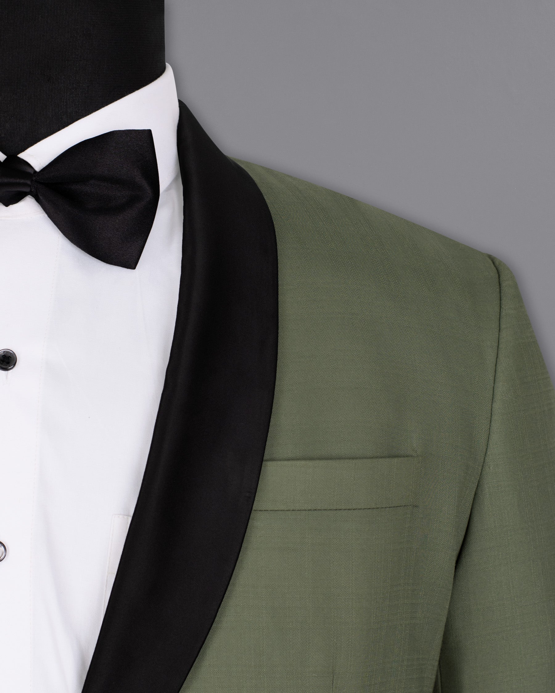 Finch Green Wool Rich Tuxedo Blazer