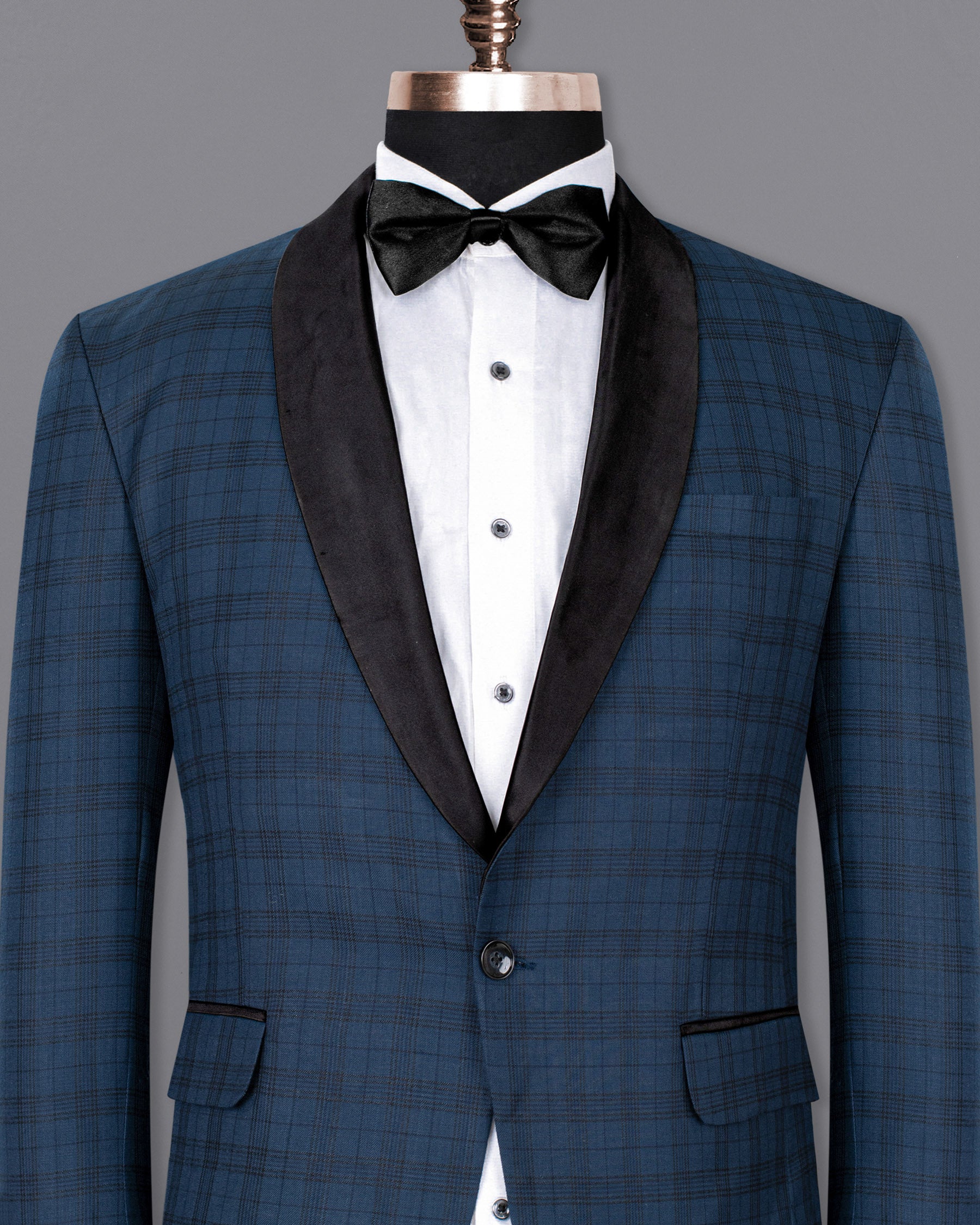 Nile Blue Plaid Wool Rich Tuxedo Blazer BL1366-BKL-36, BL1366-BKL-38, BL1366-BKL-40, BL1366-BKL-42, BL1366-BKL-44, BL1366-BKL-46, BL1366-BKL-48, BL1366-BKL-50, BL1366-BKL-52, BL1366-BKL-54, BL1366-BKL-56, BL1366-BKL-58, BL1366-BKL-60