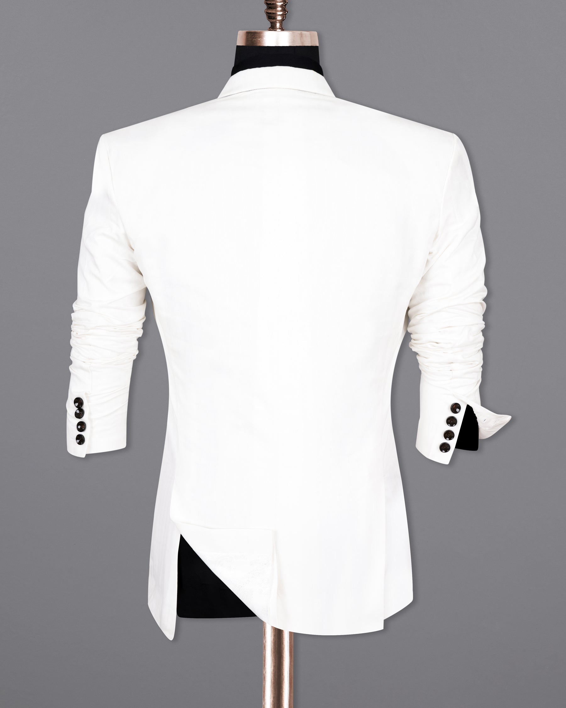 Bright White Subtle Striped  Double Breasted Premium Cotton Blazer BL1395-DB-36, BL1395-DB-38, BL1395-DB-40, BL1395-DB-42, BL1395-DB-44, BL1395-DB-46, BL1395-DB-48, BL1395-DB-50, BL1395-DB-52, BL1395-DB-54, BL1395-DB-56, BL1395-DB-58, BL1395-DB-60