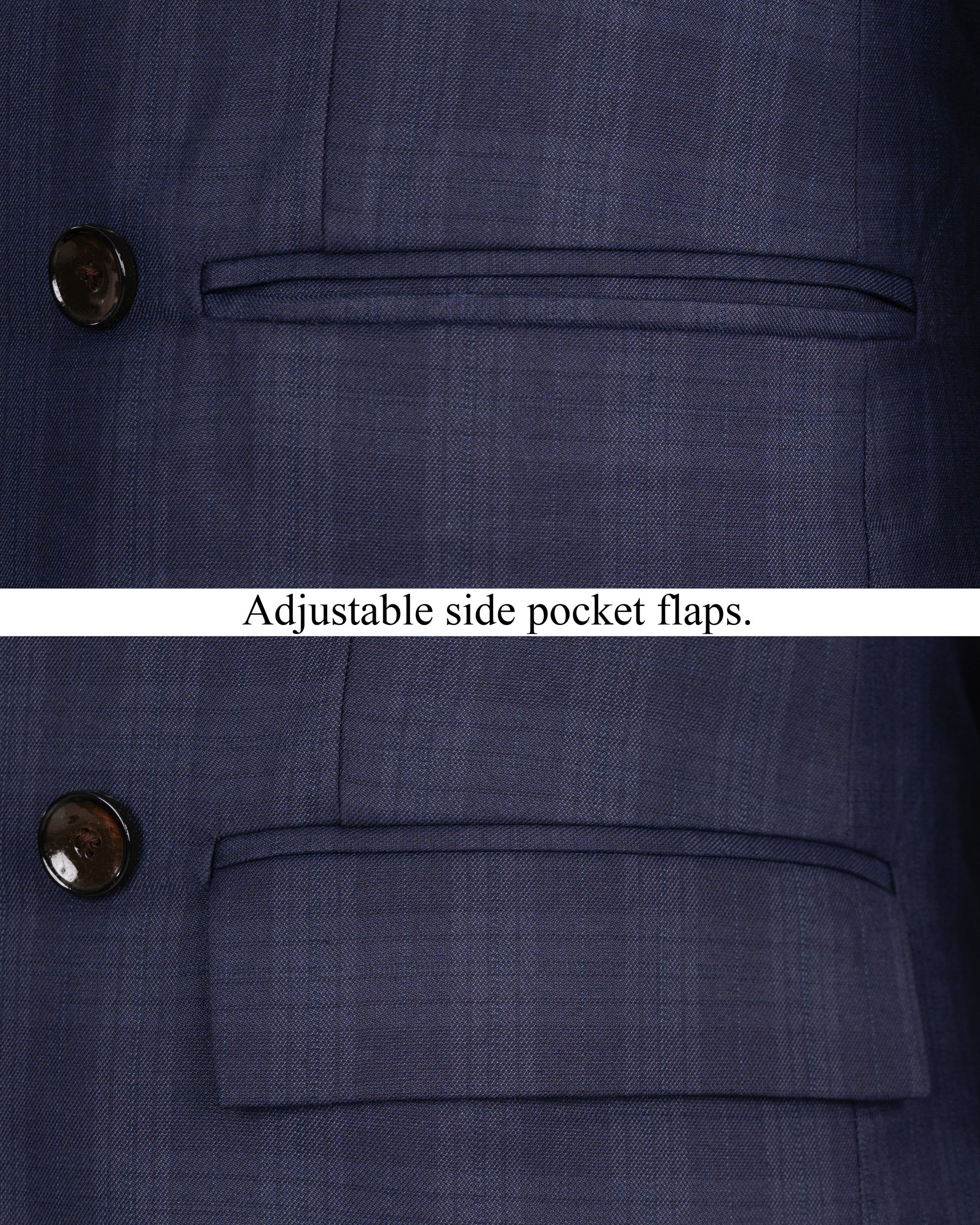 Martinique Blue Wool Rich Plaid Double Breasted Blazer BL1415-DB-36, BL1415-DB-38, BL1415-DB-40, BL1415-DB-42, BL1415-DB-44, BL1415-DB-46, BL1415-DB-48, BL1415-DB-50, BL1415-DB-52, BL1415-DB-54, BL1415-DB-56, BL1415-DB-58, BL1415-DB-60