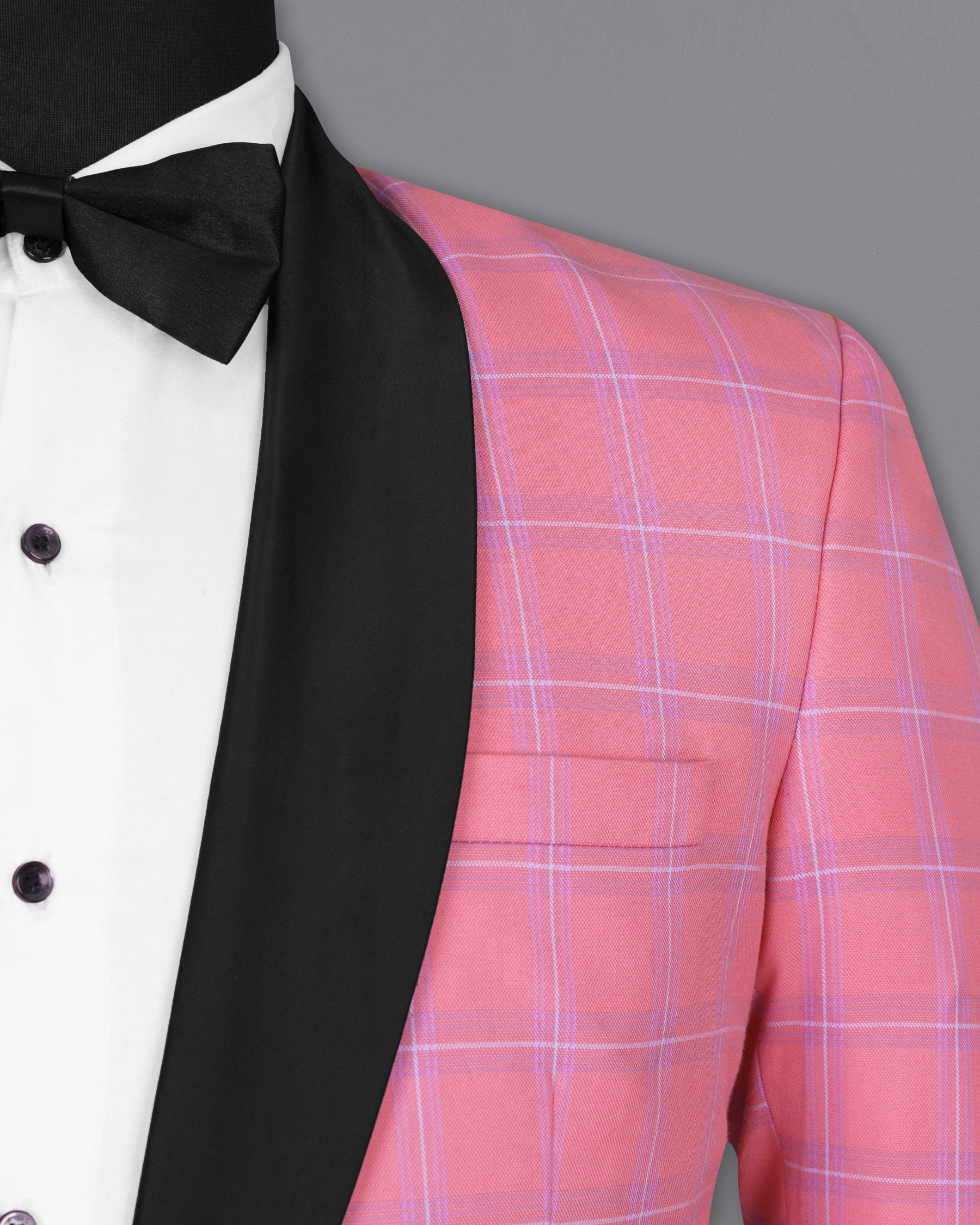 Wewak Pink Windowpane Woolrich Tuxedo Blazer BL1427-BKL-36,BL1427-BKL-38,BL1427-BKL-40,BL1427-BKL-42,BL1427-BKL-44,BL1427-BKL-46,BL1427-BKL-48,BL1427-BKL-50,BL1427-BKL-52,BL1427-BKL-54,BL1427-BKL-56,BL1427-BKL-58,BL1427-BKL-60