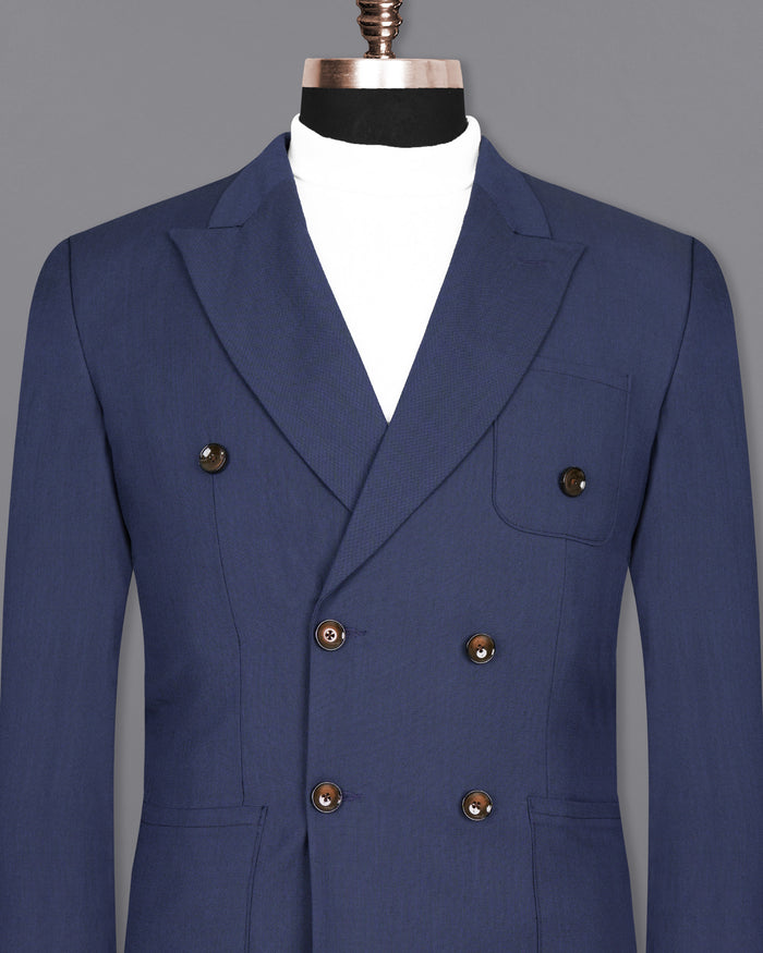 Biscay Blue Double Breasted Woolrich Sports Blazer