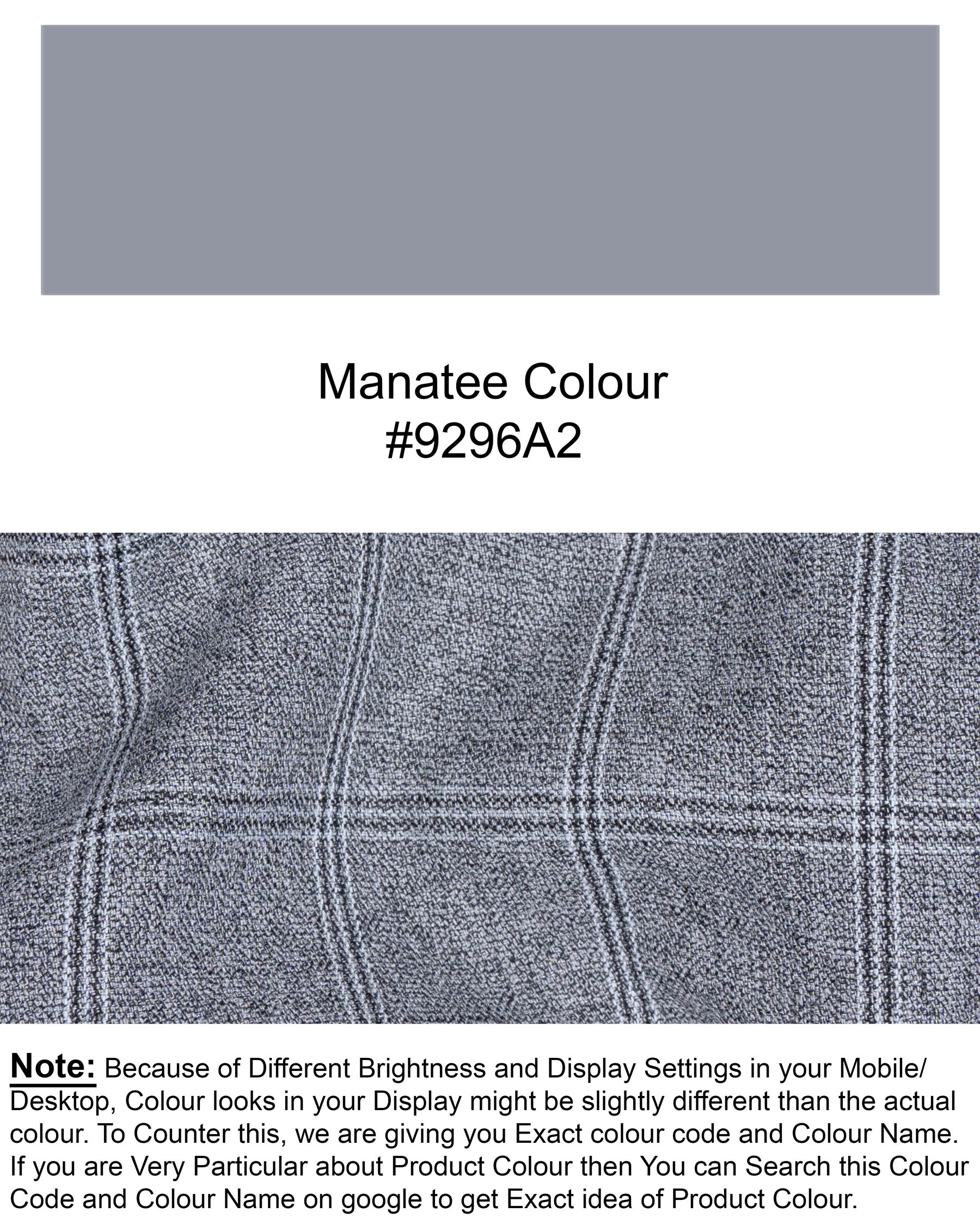 Manatee Grey windowpane Wool Rich Blazer BL1445-SB-36,BL1445-SB-38,BL1445-SB-40,BL1445-SB-42,BL1445-SB-44,BL1445-SB-46,BL1445-SB-48,BL1445-SB-50,BL1445-SB-52,BL1445-SB-54,BL1445-SB-56,BL1445-SB-58,BL1445-SB-60