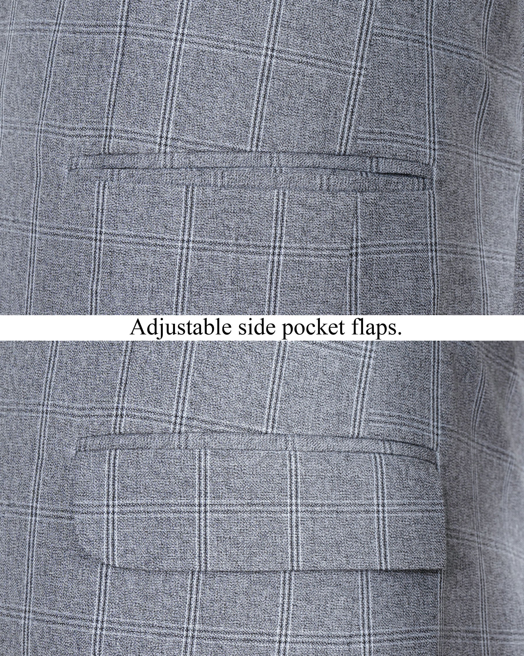 Manatee Grey windowpane Wool Rich Blazer BL1445-SB-36,BL1445-SB-38,BL1445-SB-40,BL1445-SB-42,BL1445-SB-44,BL1445-SB-46,BL1445-SB-48,BL1445-SB-50,BL1445-SB-52,BL1445-SB-54,BL1445-SB-56,BL1445-SB-58,BL1445-SB-60