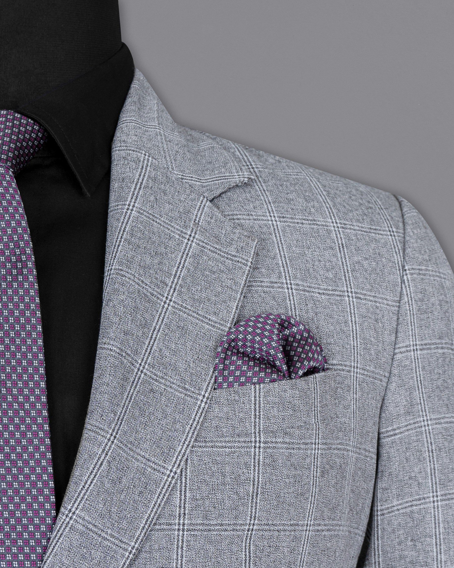 Manatee Grey windowpane Wool Rich Blazer BL1445-SB-36,BL1445-SB-38,BL1445-SB-40,BL1445-SB-42,BL1445-SB-44,BL1445-SB-46,BL1445-SB-48,BL1445-SB-50,BL1445-SB-52,BL1445-SB-54,BL1445-SB-56,BL1445-SB-58,BL1445-SB-60