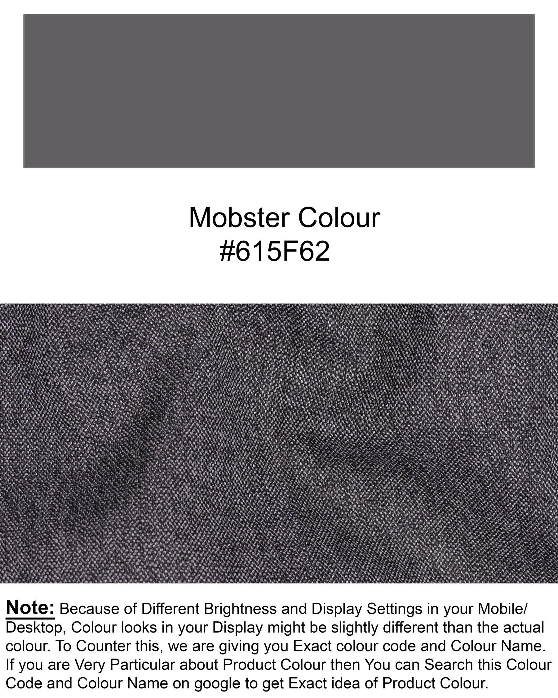 Mobster Grey Double-Breasted Premium Cotton Blazer BL1451-DB-36,BL1451-DB-38,BL1451-DB-40,BL1451-DB-42,BL1451-DB-44,BL1451-DB-46,BL1451-DB-48,BL1451-DB-50,BL1451-DB-52,BL1451-DB-54,BL1451-DB-56,BL1451-DB-58,BL1451-DB-60