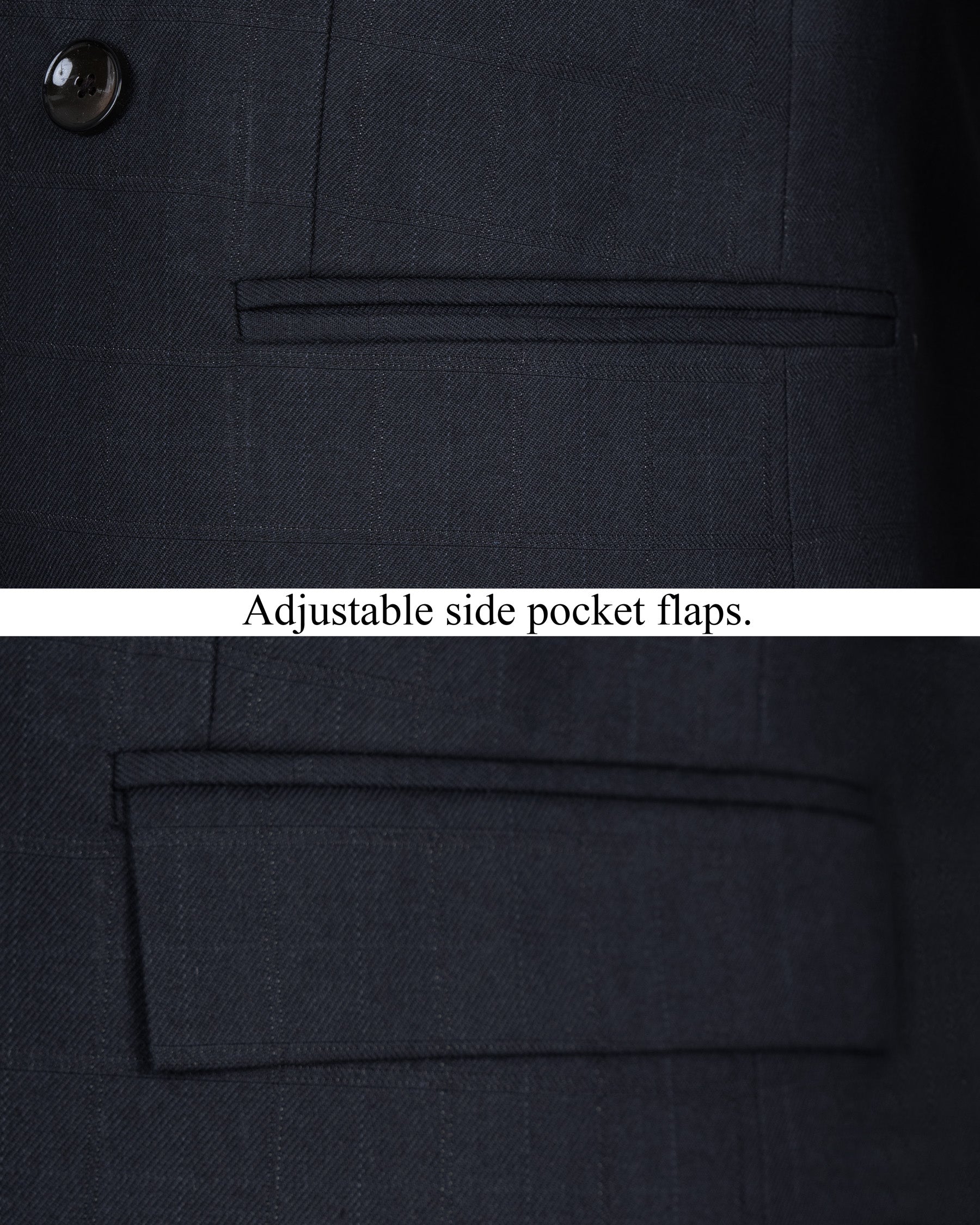 Mirage Black Subtle windowpane Wool Rich Double Breasted Blazer BL1462-DB-2B-36,BL1462-DB-2B-38,BL1462-DB-2B-40,BL1462-DB-2B-42,BL1462-DB-2B-44,BL1462-DB-2B-46,BL1462-DB-2B-48,BL1462-DB-2B-50,BL1462-DB-2B-52,BL1462-DB-2B-54,BL1462-DB-2B-56,BL1462-DB-2B-58,BL1462-DB-2B-60