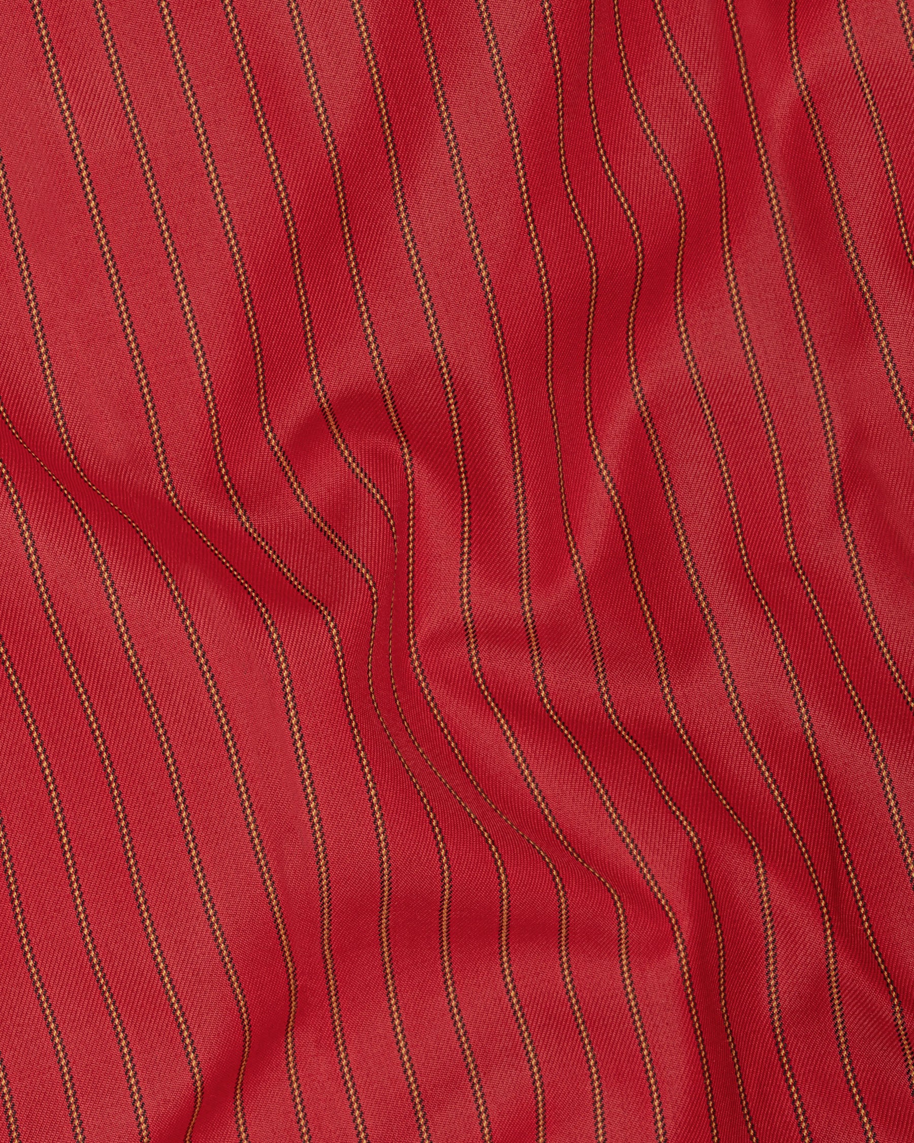 Medium Carmine Red Striped Wool Rich Cross Buttoned Bandhgala Blazer BL1505-CBG2-36, BL1505-CBG2-38, BL1505-CBG2-40, BL1505-CBG2-42, BL1505-CBG2-44, BL1505-CBG2-46, BL1505-CBG2-48, BL1505-CBG2-50, BL1505-CBG2-52, BL1505-CBG2-54, BL1505-CBG2-56, BL1505-CBG2-58, BL1505-CBG2-60