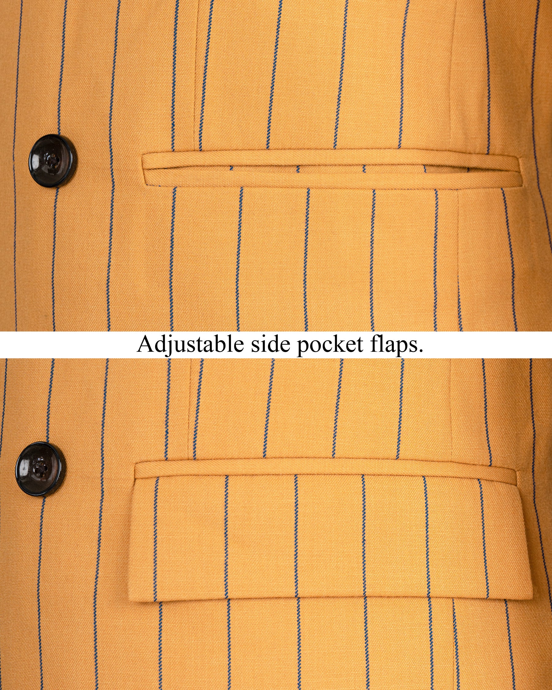 Sunshade Orange Striped Wool Rich Double Breasted Blazer BL1509-DB-36, BL1509-DB-38, BL1509-DB-40, BL1509-DB-42, BL1509-DB-44, BL1509-DB-46, BL1509-DB-48, BL1509-DB-50, BL1509-DB-52, BL1509-DB-54, BL1509-DB-56, BL1509-DB-58, BL1509-DB-60