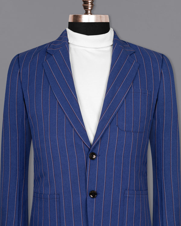 VBC - Blue Pin Stripe Tropical - Double Breast Sportcoat