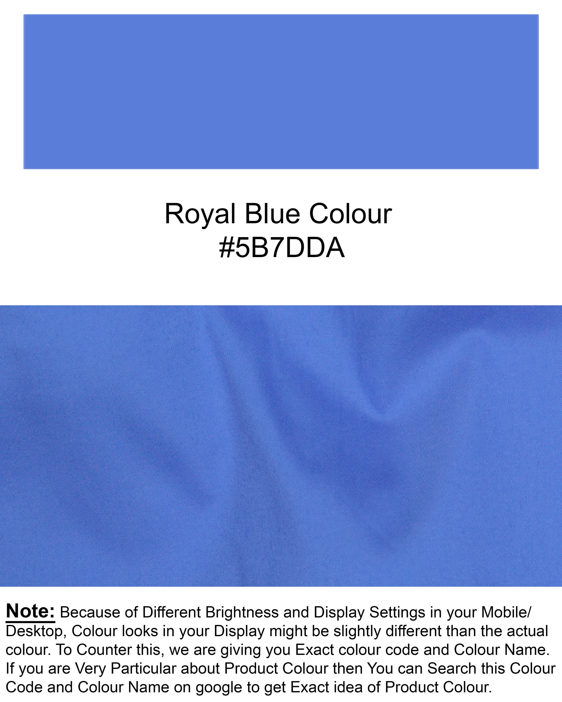Royal Blue Premium Cotton Blazer BL1550-SB-36, BL1550-SB-38, BL1550-SB-40, BL1550-SB-42, BL1550-SB-44, BL1550-SB-46, BL1550-SB-48, BL1550-SB-50, BL1550-SB-52, BL1550-SB-54, BL1550-SB-56, BL1550-SB-58, BL1550-SB-60