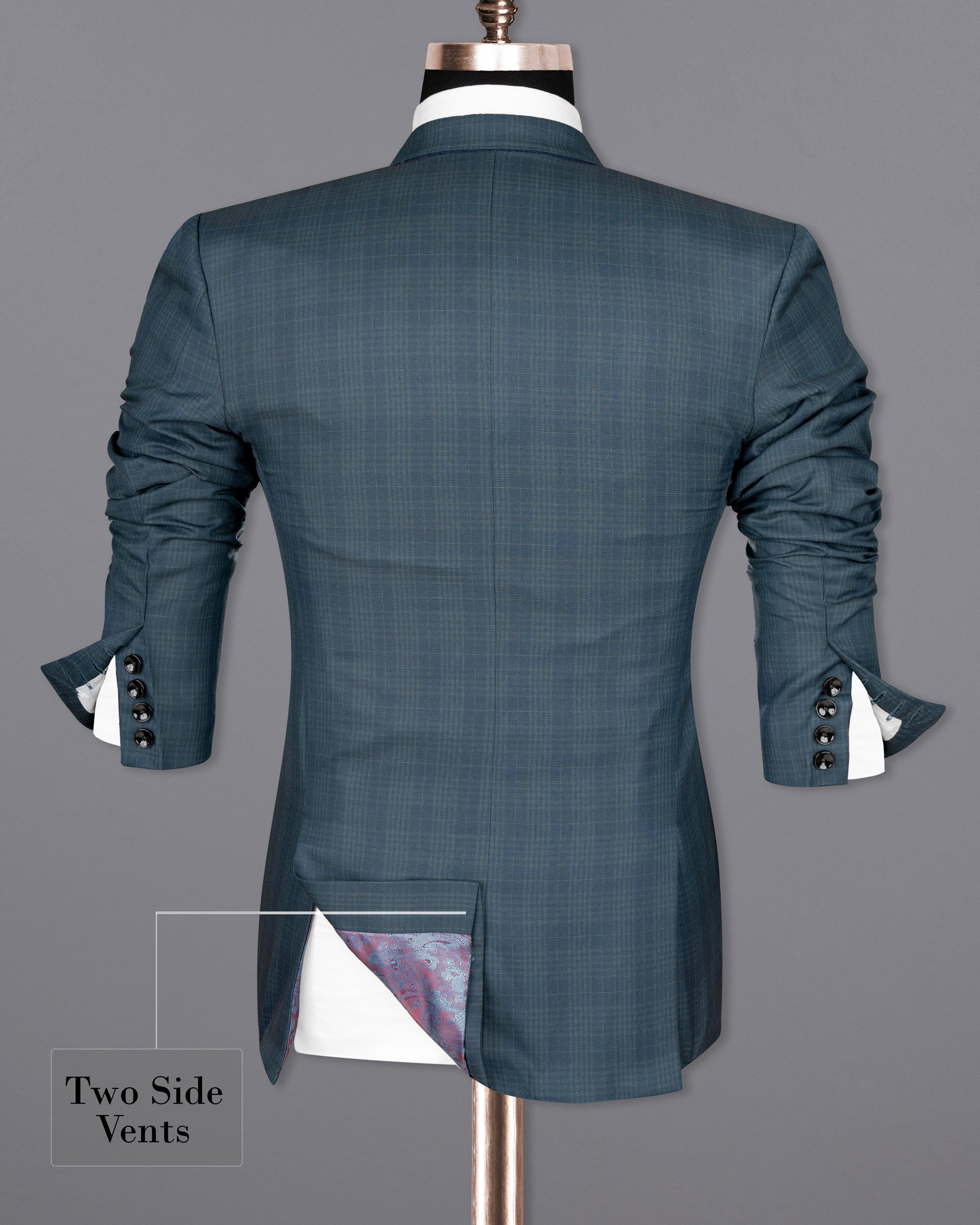 Blue Bayoux Checkered Wool Rich Blazer BL1588-SB-36, BL1588-SB-38, BL1588-SB-40, BL1588-SB-42, BL1588-SB-44, BL1588-SB-46, BL1588-SB-48, BL1588-SB-50, BL1588-SB-52, BL1588-SB-54, BL1588-SB-56, BL1588-SB-58, BL1588-SB-60