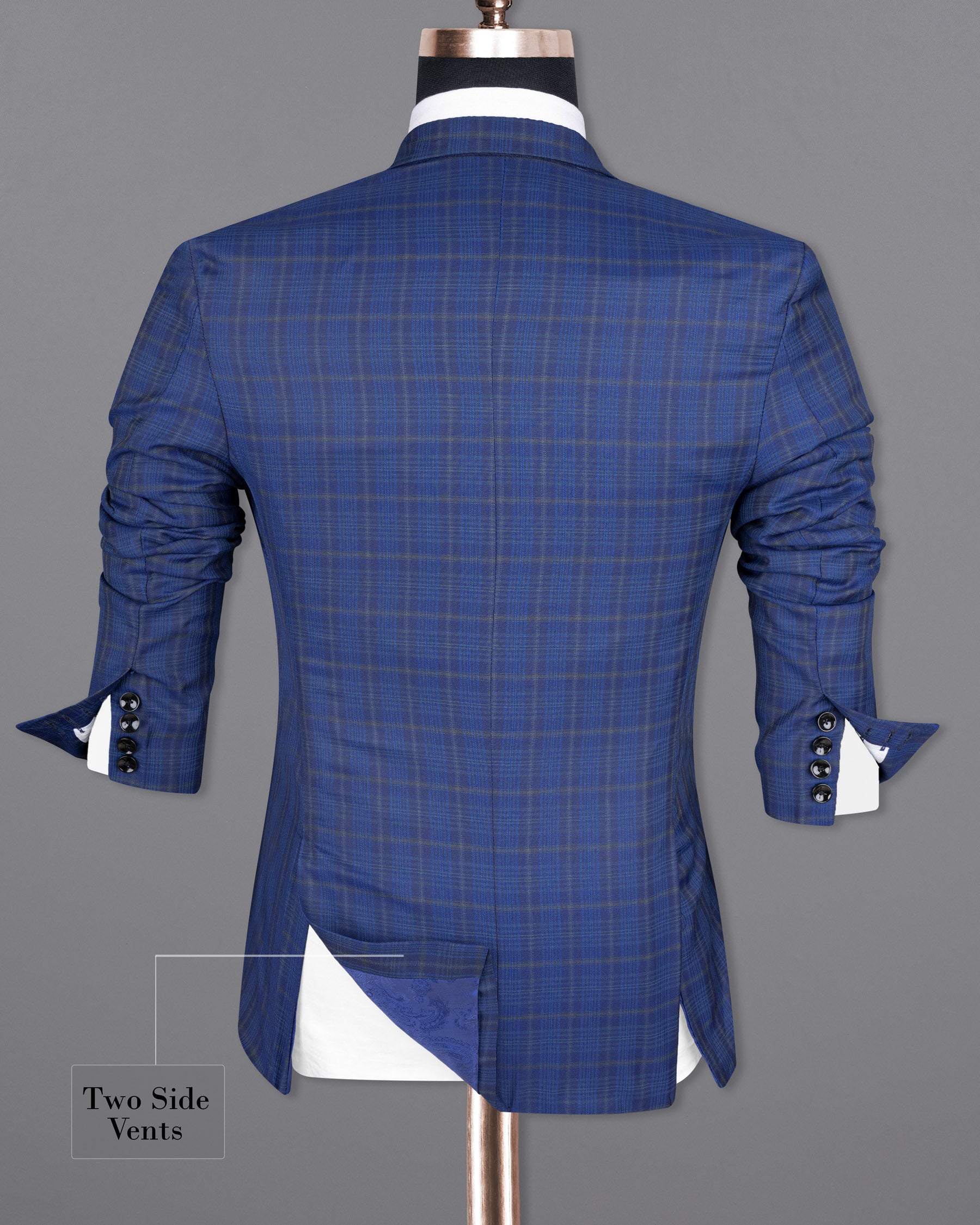 Cloud Burst Blue Plaid Wool Rich Blazer BL1592-SB-36, BL1592-SB-38, BL1592-SB-40, BL1592-SB-42, BL1592-SB-44, BL1592-SB-46, BL1592-SB-48, BL1592-SB-50, BL1592-SB-52, BL1592-SB-54, BL1592-SB-56, BL1592-SB-58, BL1592-SB-60