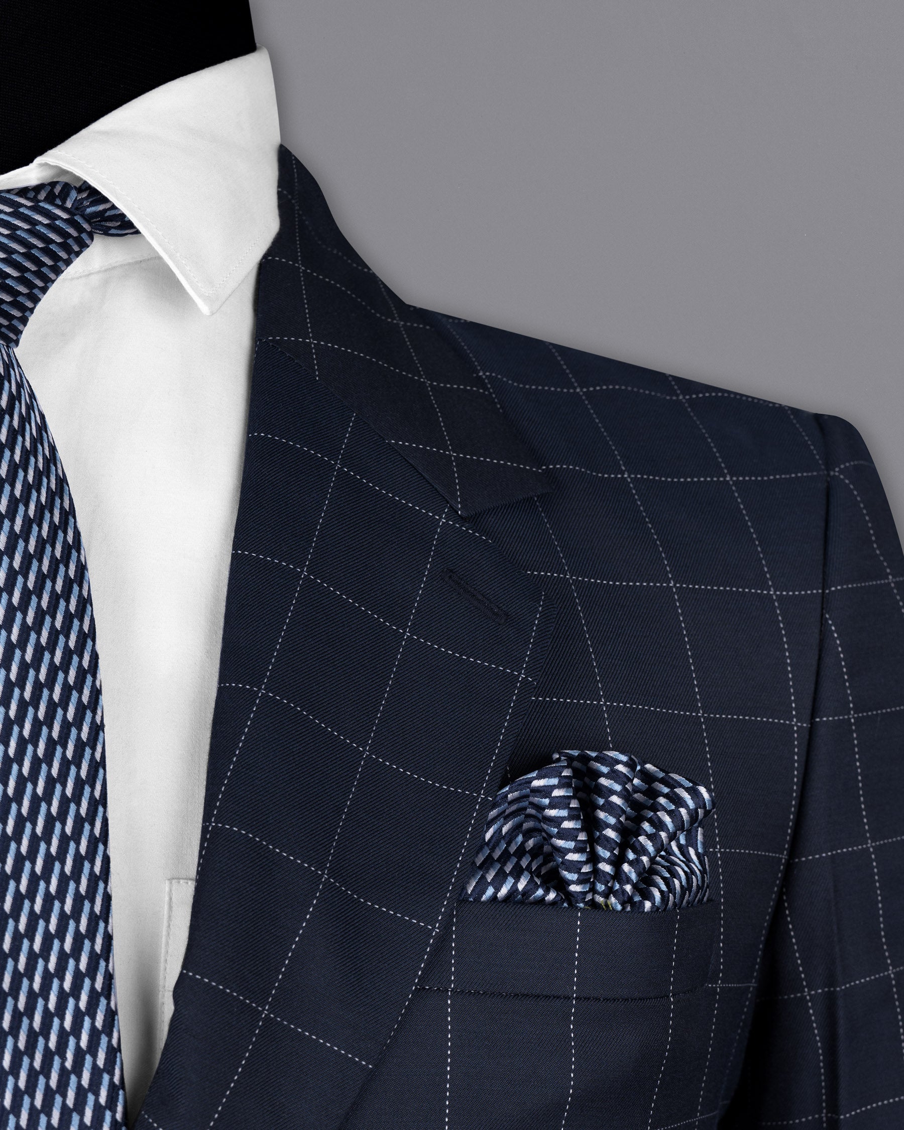 Shark Blue windowpane Wool Rich Blazer BL1594-SB-36, BL1594-SB-38, BL1594-SB-40, BL1594-SB-42, BL1594-SB-44, BL1594-SB-46, BL1594-SB-48, BL1594-SB-50, BL1594-SB-52, BL1594-SB-54, BL1594-SB-56, BL1594-SB-58, BL1594-SB-60