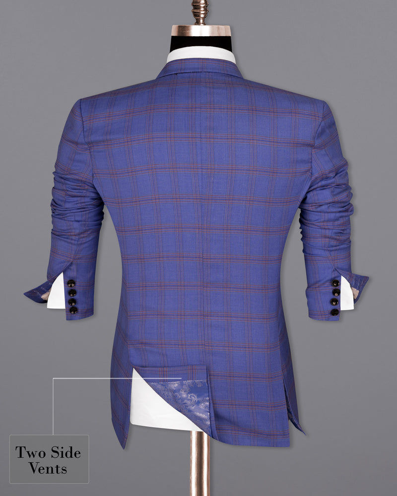 East Bay Blue Super fine Windowpane Wool Rich Blazer BL1612-SBP-36, BL1612-SBP-38, BL1612-SBP-40, BL1612-SBP-42, BL1612-SBP-44, BL1612-SBP-46, BL1612-SBP-48, BL1612-SBP-50, BL1612-SBP-52, BL1612-SBP-54, BL1612-SBP-56, BL1612-SBP-58, BL1612-SBP-60