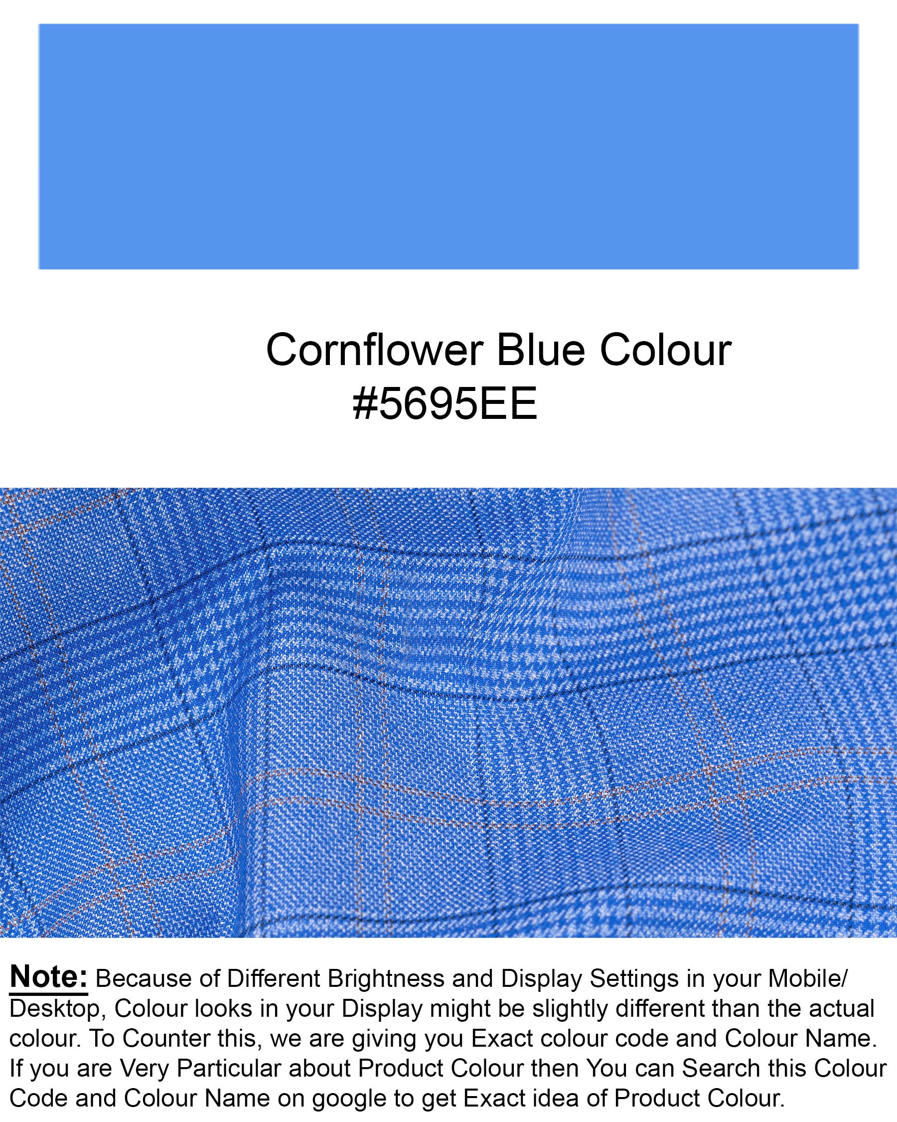 Cornflower Blue Super fine Plaid Woolrich Blazer BL1635-SB-36, BL1635-SB-38, BL1635-SB-40, BL1635-SB-42, BL1635-SB-44, BL1635-SB-46, BL1635-SB-48, BL1635-SB-50, BL1635-SB-52, BL1635-SB-54, BL1635-SB-56, BL1635-SB-58, BL1635-SB-60