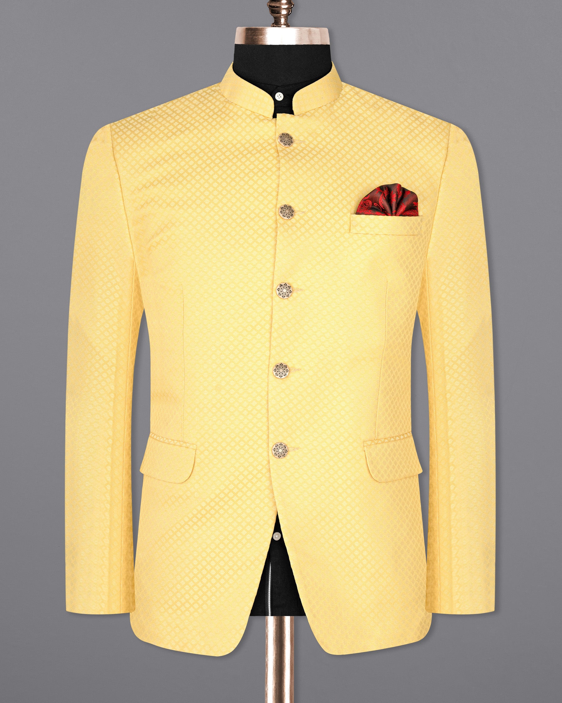 Cape Honey Textured Bandhgala Designer Blazer BL1654-BG-36, BL1654-BG-38, BL1654-BG-40, BL1654-BG-42, BL1654-BG-44, BL1654-BG-46, BL1654-BG-48, BL1654-BG-50, BL1654-BG-52, BL1654-BG-54, BL1654-BG-56, BL1654-BG-58, BL1654-BG-60