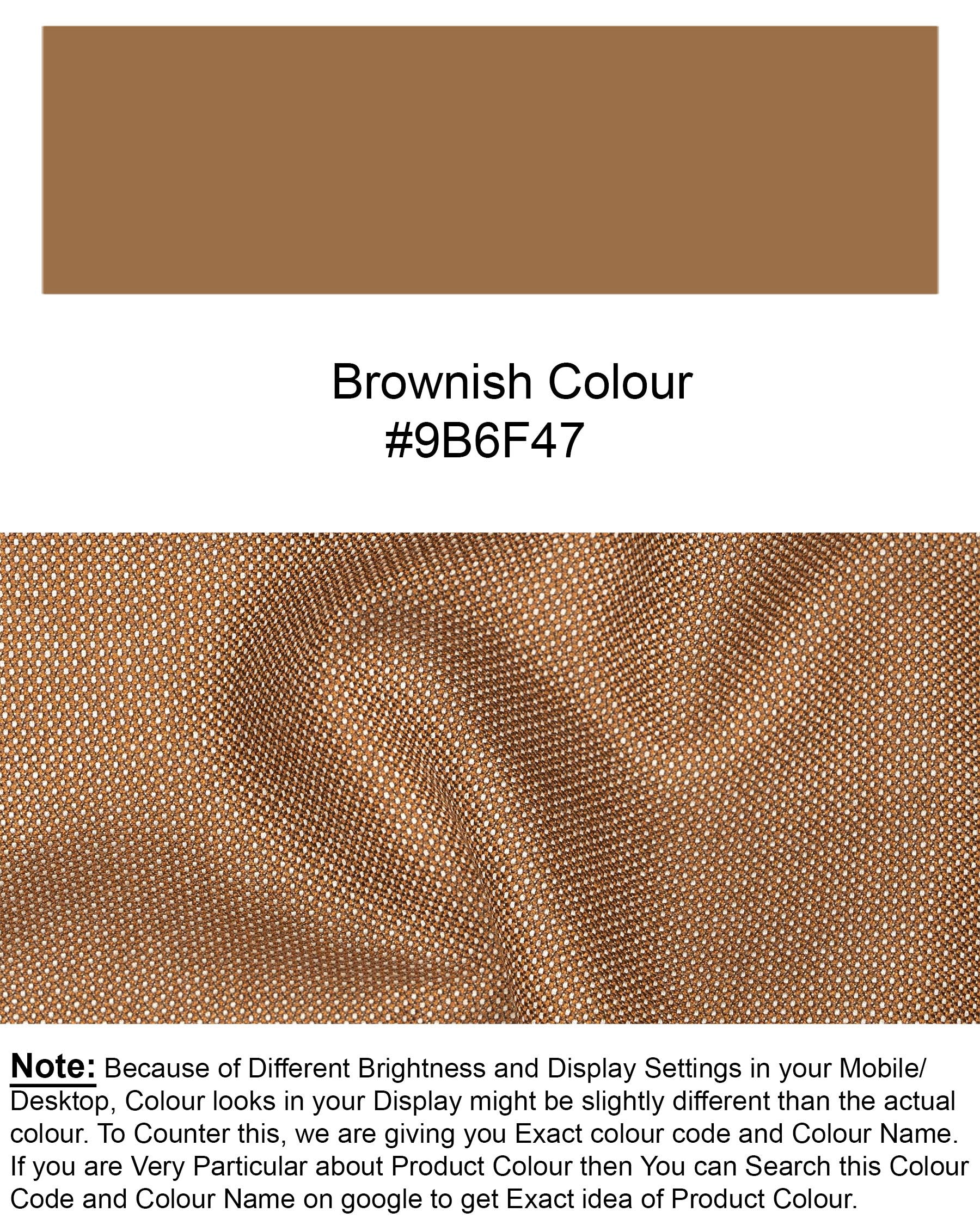 Brownish Dobby Textured Blazer