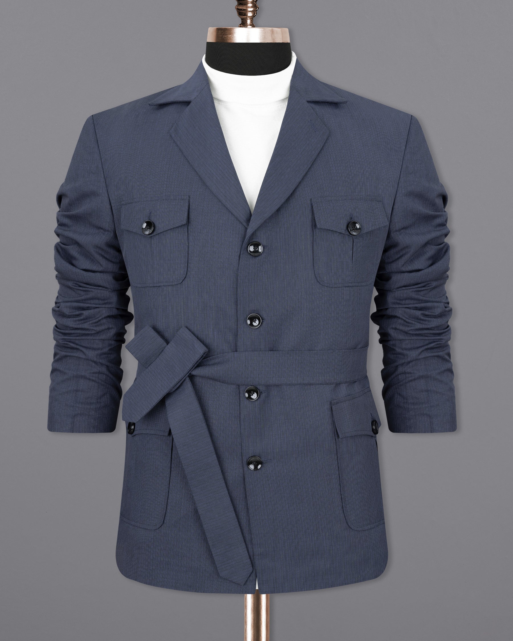 Tuna Blue Premium Cotton Designer Sports Blazer