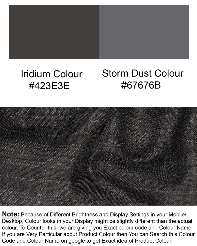 Iridium Grey Subtle Plaid Double Breasted Blazer BL1782-DB-36, BL1782-DB-38, BL1782-DB-40, BL1782-DB-42, BL1782-DB-44, BL1782-DB-46, BL1782-DB-48, BL1782-DB-50, BL1782-DB-52, BL1782-DB-54, BL1782-DB-56, BL1782-DB-58, BL1782-DB-60