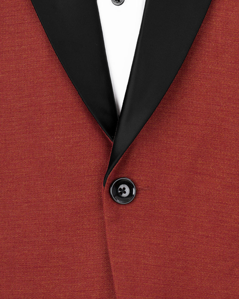 Pale Carmine Tuxedo Blazer BL1788-BKL-36, BL1788-BKL-38, BL1788-BKL-40, BL1788-BKL-42, BL1788-BKL-44, BL1788-BKL-46, BL1788-BKL-48, BL1788-BKL-50, BL1788-BKL-52, BL1788-BKL-54, BL1788-BKL-56, BL1788-BKL-58, BL1788-BKL-60