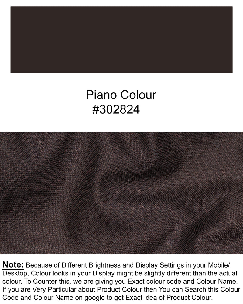 Piano Brown Cross Buttoned Bandhgala Blazer BL1829-CBG-36, BL1829-CBG-38, BL1829-CBG-40, BL1829-CBG-42, BL1829-CBG-44, BL1829-CBG-46, BL1829-CBG-48, BL1829-CBG-50, BL1829-CBG-52, BL1829-CBG-54, BL1829-CBG-56, BL1829-CBG-58, BL1829-CBG-60