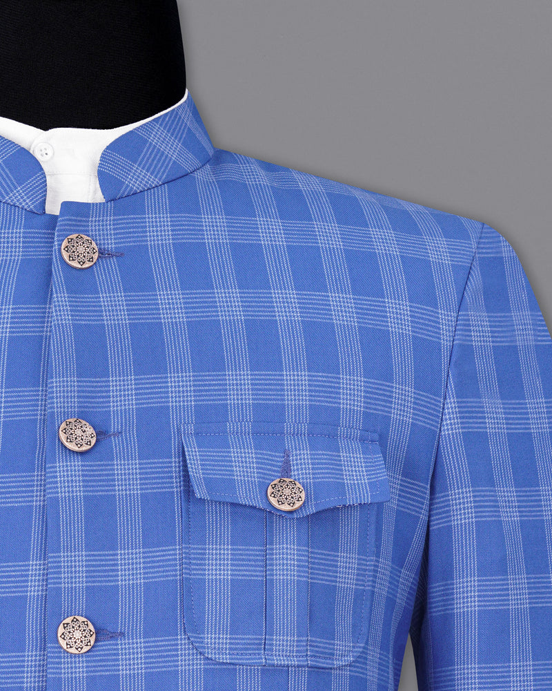 Glaucous Blue Plaid Designer Sports Blazer BL1860-BG-D41-36, BL1860-BG-D41-38, BL1860-BG-D41-40, BL1860-BG-D41-42, BL1860-BG-D41-44, BL1860-BG-D41-46, BL1860-BG-D41-48, BL1860-BG-D41-50, BL1860-BG-D41-52, BL1860-BG-D41-54, BL1860-BG-D41-56, BL1860-BG-D41-58, BL1860-BG-D41-60