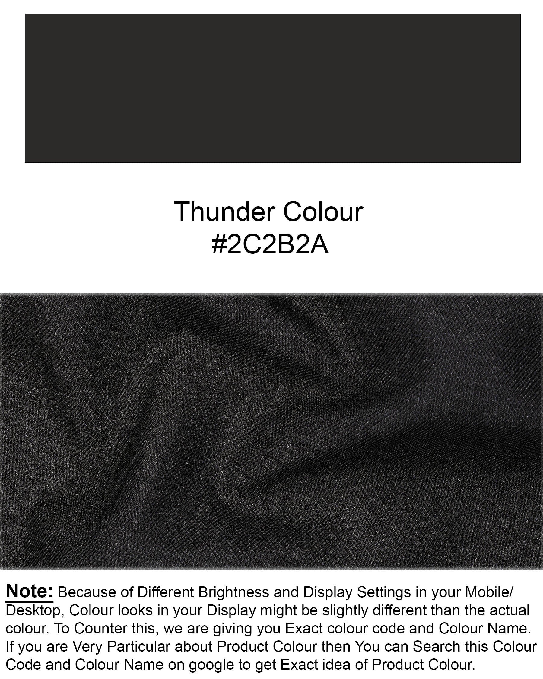 Thunder Black Cross-Buttoned Bandhgala Blazer BL1863-CBG2-36, BL1863-CBG2-38, BL1863-CBG2-40, BL1863-CBG2-42, BL1863-CBG2-44, BL1863-CBG2-46, BL1863-CBG2-48, BL1863-CBG2-50, BL1863-CBG2-52, BL1863-CBG2-54, BL1863-CBG2-56, BL1863-CBG2-58, BL1863-CBG2-60