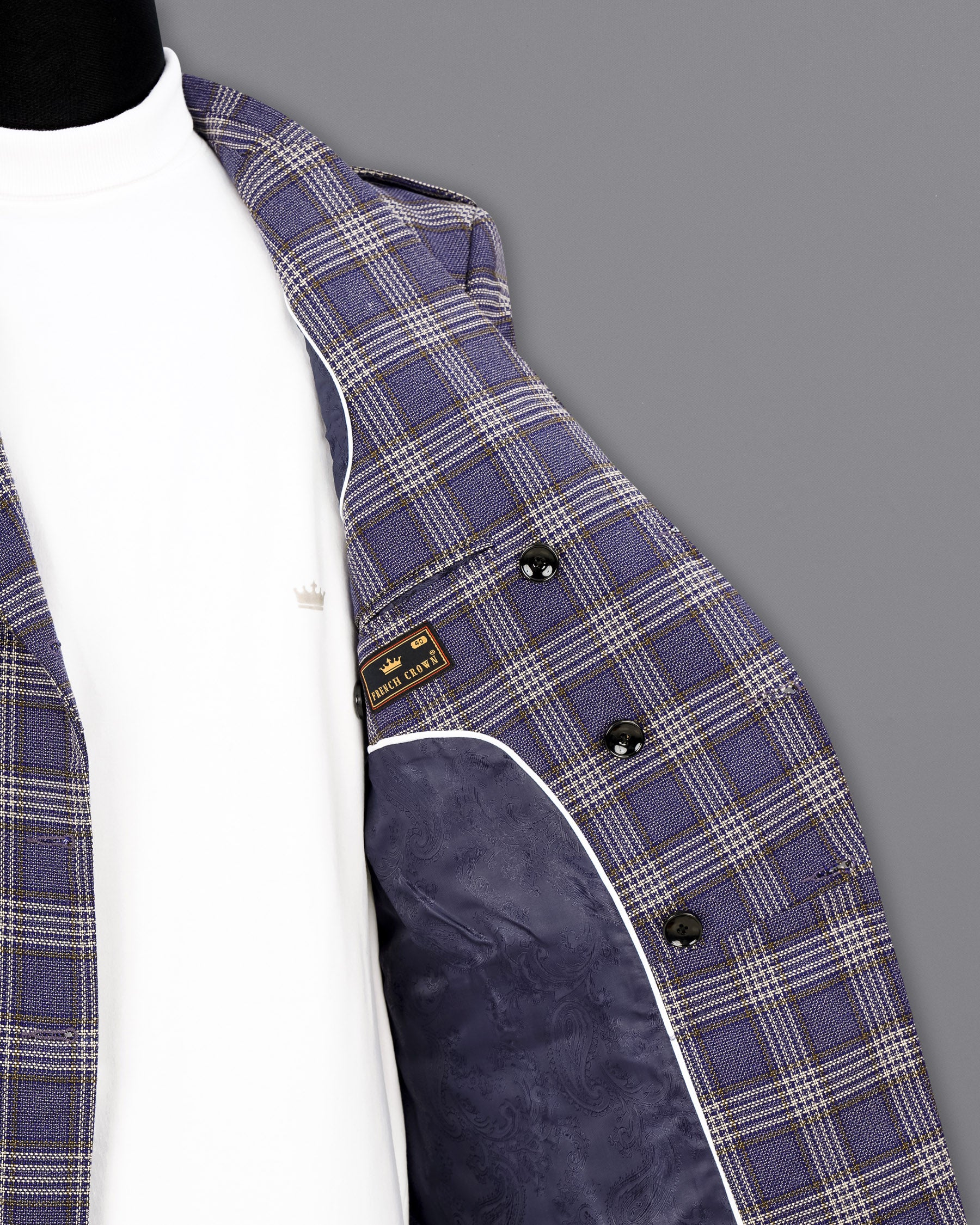 Meteorite Blue Plaid Designer Sports Blazer BL1874-DB-D43-36,BL1874-DB-D43-38,BL1874-DB-D43-40,BL1874-DB-D43-42,BL1874-DB-D43-44,BL1874-DB-D43-46,BL1874-DB-D43-48,BL1874-DB-D43-50,BL1874-DB-D43-52,BL1874-DB-D43-54,BL1874-DB-D43-56,BL1874-DB-D43-58,BL1874-DB-D43-60