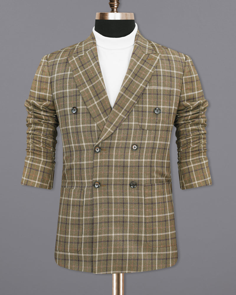 Sandstone Brown Plaid Double Breasted Blazer BL1886-DB-PP-36,BL1886-DB-PP-38,BL1886-DB-PP-40,BL1886-DB-PP-42,BL1886-DB-PP-44,BL1886-DB-PP-46,BL1886-DB-PP-48,BL1886-DB-PP-50,BL1886-DB-PP-52,BL1886-DB-PP-54,BL1886-DB-PP-56,BL1886-DB-PP-58,BL1886-DB-PP-60