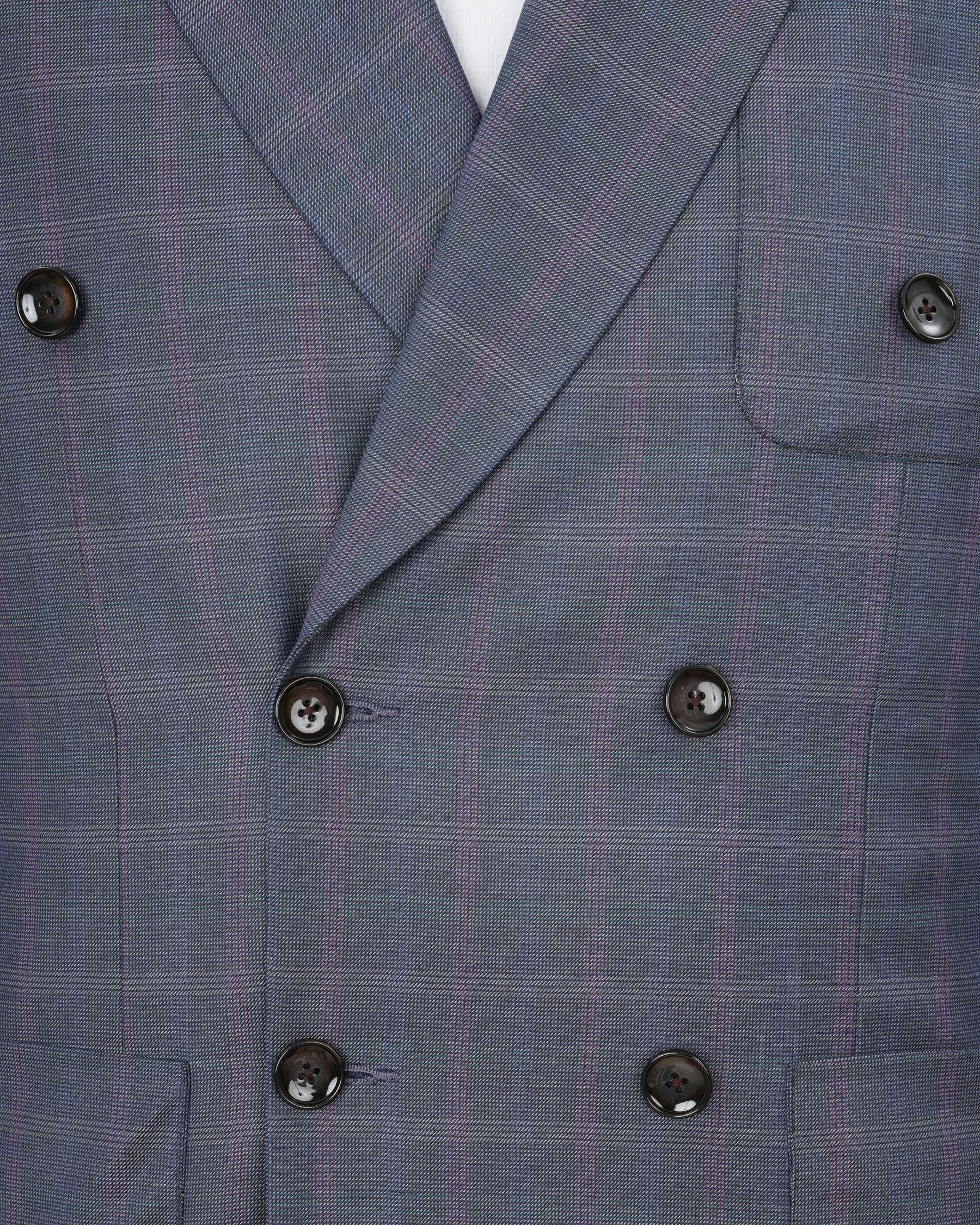Storm Dust Plaid Double Breasted Sports Blazer BL1889-DB-PP-36,BL1889-DB-PP-38,BL1889-DB-PP-40,BL1889-DB-PP-42,BL1889-DB-PP-44,BL1889-DB-PP-46,BL1889-DB-PP-48,BL1889-DB-PP-50,BL1889-DB-PP-52,BL1889-DB-PP-54,BL1889-DB-PP-56,BL1889-DB-PP-58,BL1889-DB-PP-60