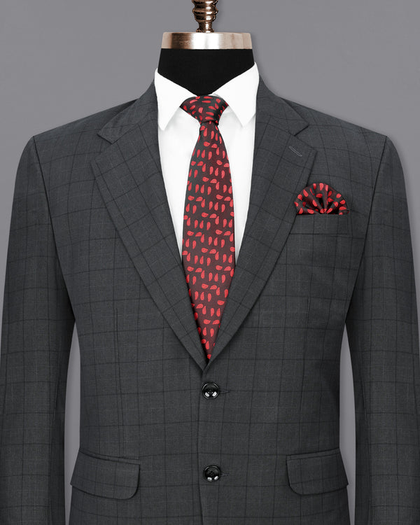 Gravel Grey With Zeus Windowpane Blazer BL1893-SB-36,BL1893-SB-38,BL1893-SB-40,BL1893-SB-42,BL1893-SB-44,BL1893-SB-46,BL1893-SB-48,BL1893-SB-50,BL1893-SB-52,BL1893-SB-54,BL1893-SB-56,BL1893-SB-58,BL1893-SB-60