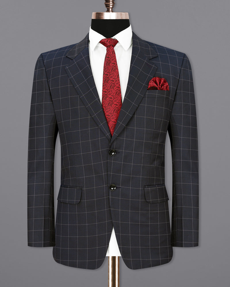 Thunder Blue Windowpane Blazer BL1896-SB-36,BL1896-SB-38,BL1896-SB-40,BL1896-SB-42,BL1896-SB-44,BL1896-SB-46,BL1896-SB-48,BL1896-SB-50,BL1896-SB-52,BL1896-SB-54,BL1896-SB-56,BL1896-SB-58,BL1896-SB-60