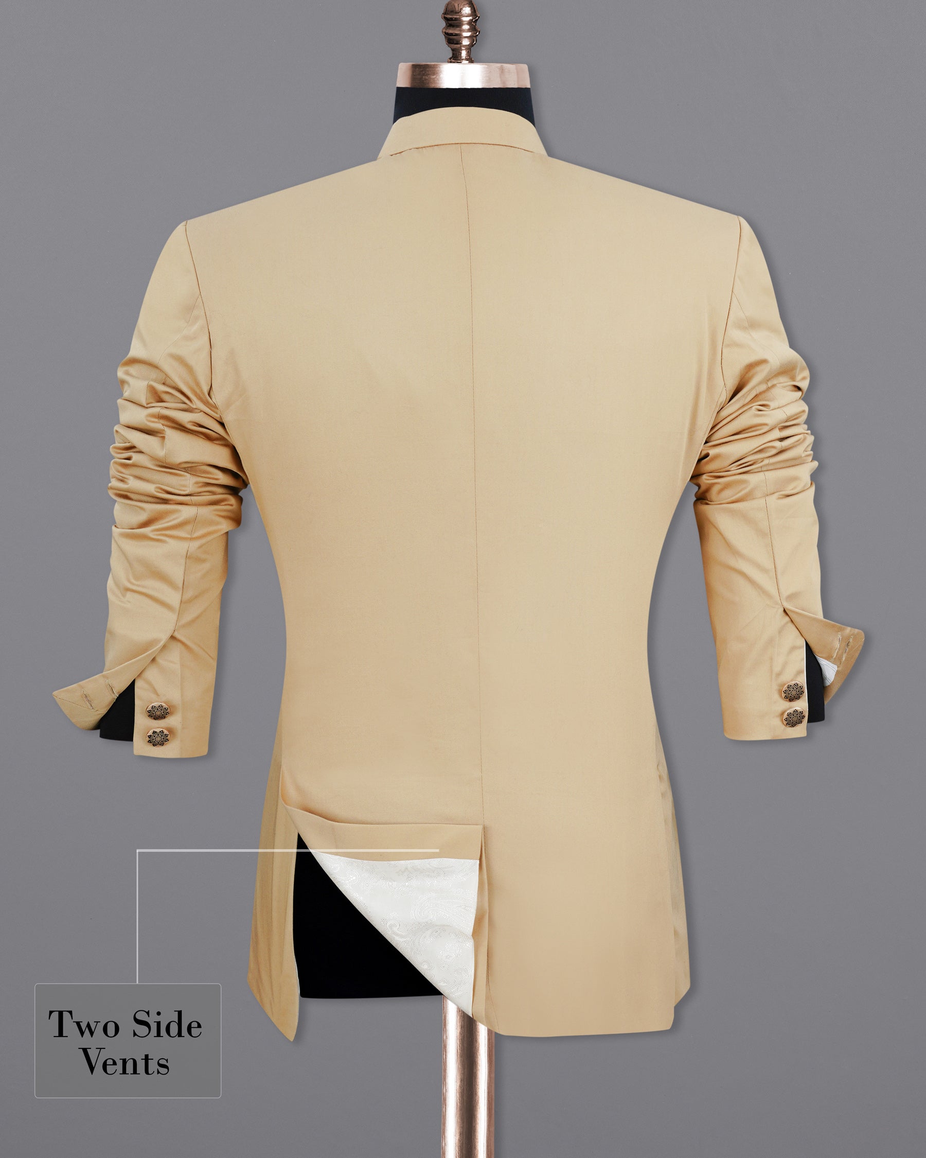 Fawn Beige Premium Cotton Designer Blazer BL1961-CBG-D44-36, BL1961-CBG-D44-38, BL1961-CBG-D44-40, BL1961-CBG-D44-42, BL1961-CBG-D44-44, BL1961-CBG-D44-46, BL1961-CBG-D44-48, BL1961-CBG-D44-50, BL1961-CBG-D44-52, BL1961-CBG-D44-54, BL1961-CBG-D44-56, BL1961-CBG-D44-58, BL1961-CBG-D44-60