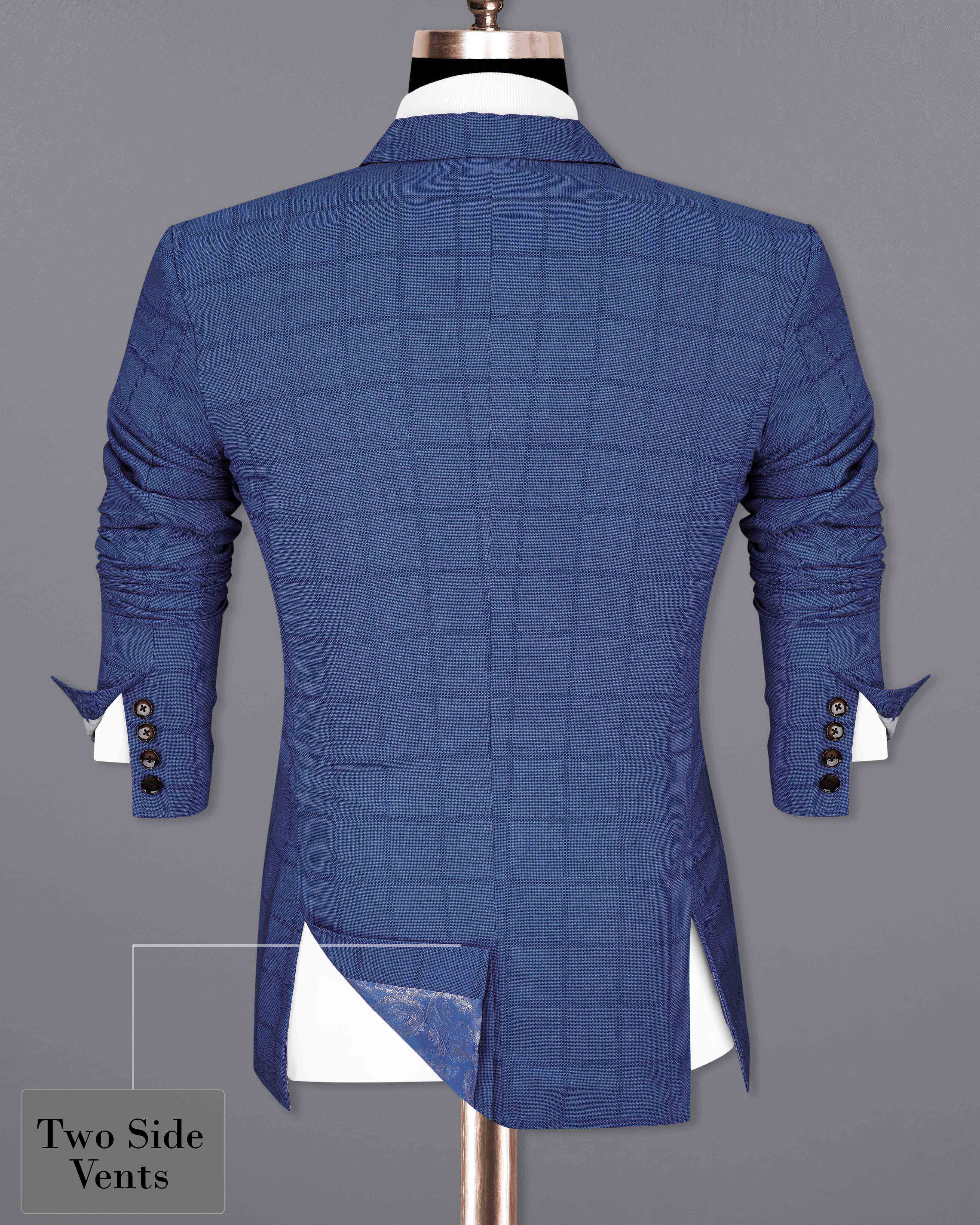 Chambray Blue Windowpane Double Breasted Blazer BL2048-DB-36, BL2048-DB-38, BL2048-DB-40, BL2048-DB-42, BL2048-DB-44, BL2048-DB-46, BL2048-DB-48, BL2048-DB-50, BL2048-DB-52, BL2048-DB-54, BL2048-DB-56, BL2048-DB-58, BL2048-DB-60