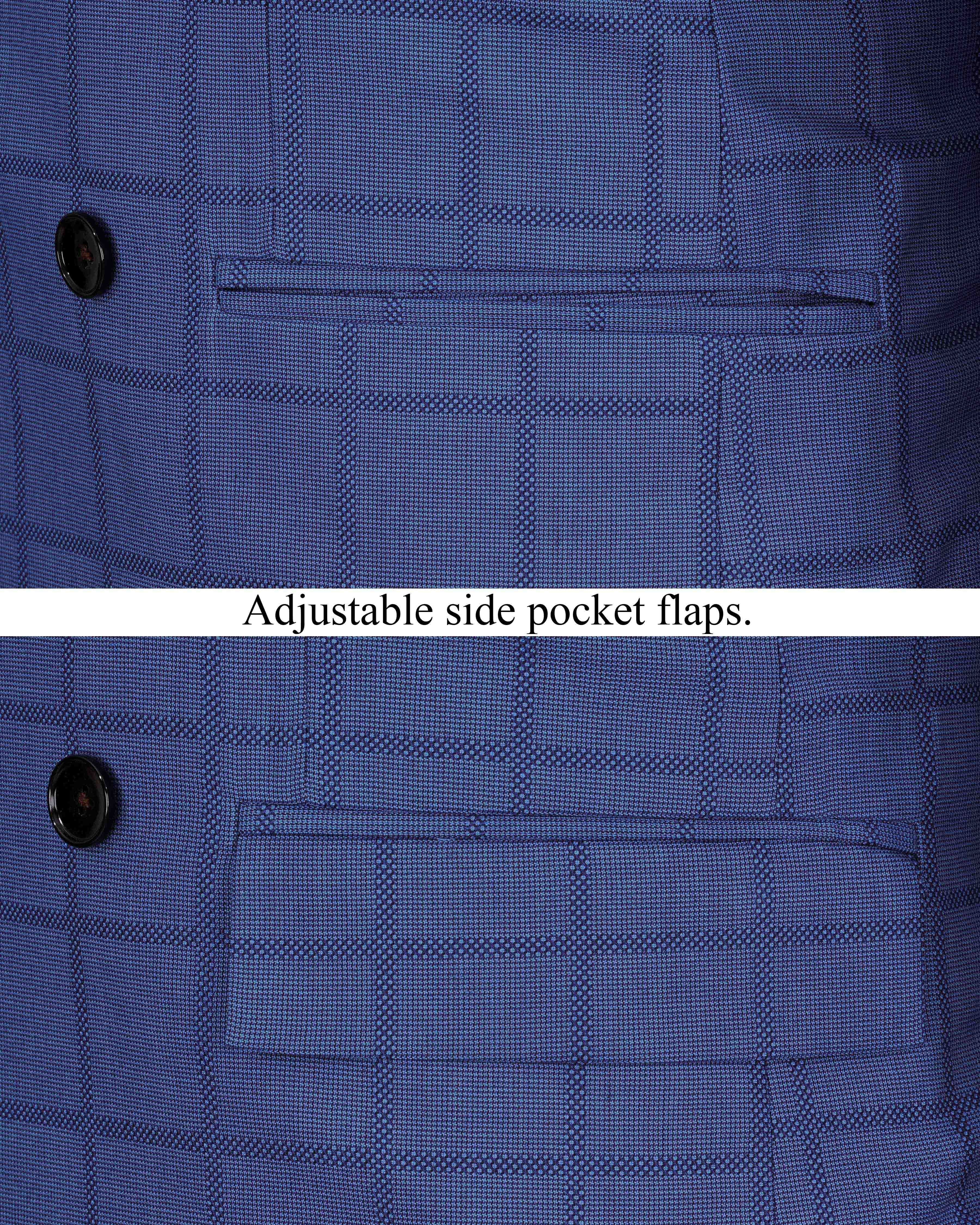 Chambray Blue Windowpane Double Breasted Blazer BL2048-DB-36, BL2048-DB-38, BL2048-DB-40, BL2048-DB-42, BL2048-DB-44, BL2048-DB-46, BL2048-DB-48, BL2048-DB-50, BL2048-DB-52, BL2048-DB-54, BL2048-DB-56, BL2048-DB-58, BL2048-DB-60
