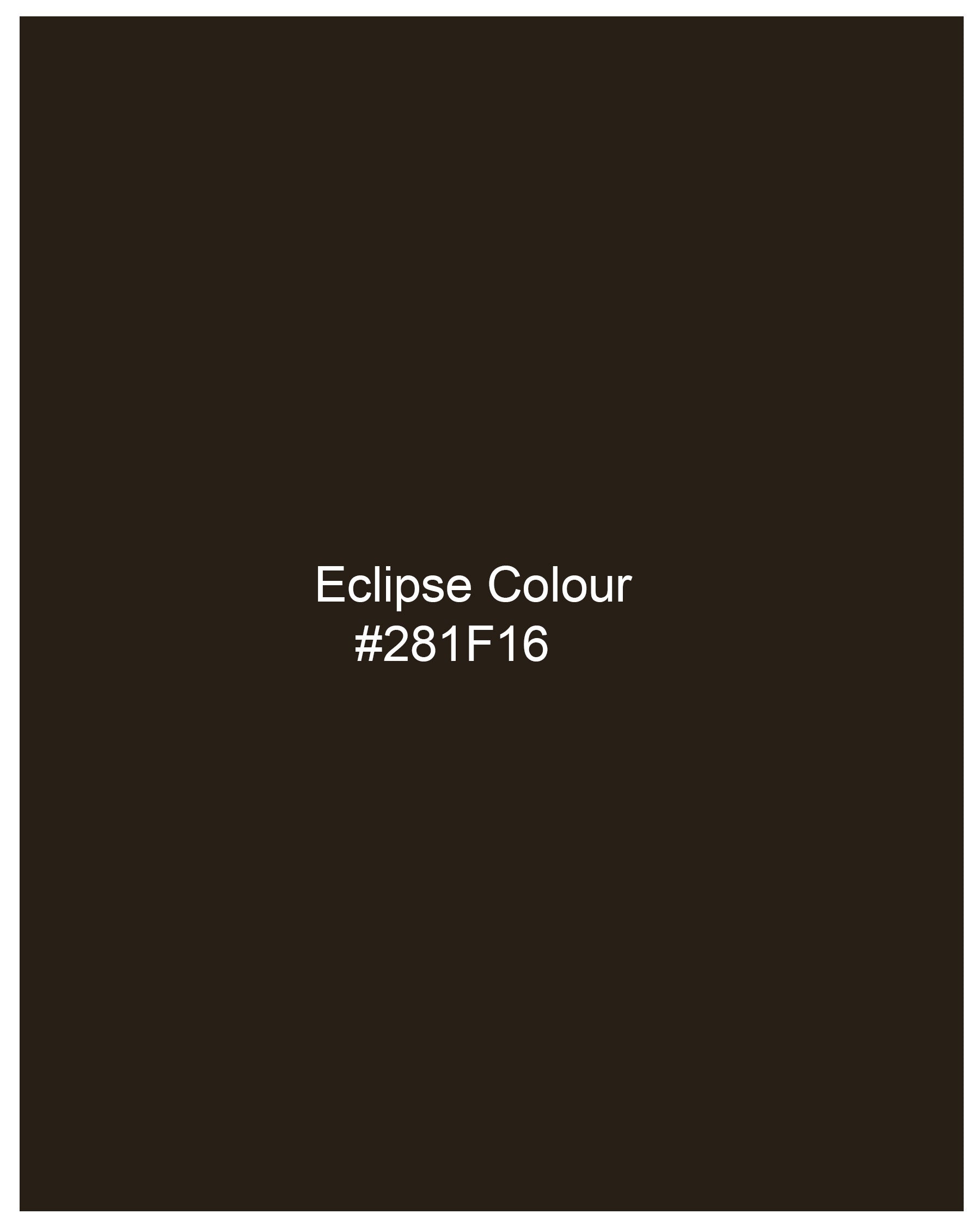 Eclipse Dark Brown Cross Placket Bandhgala Blazer