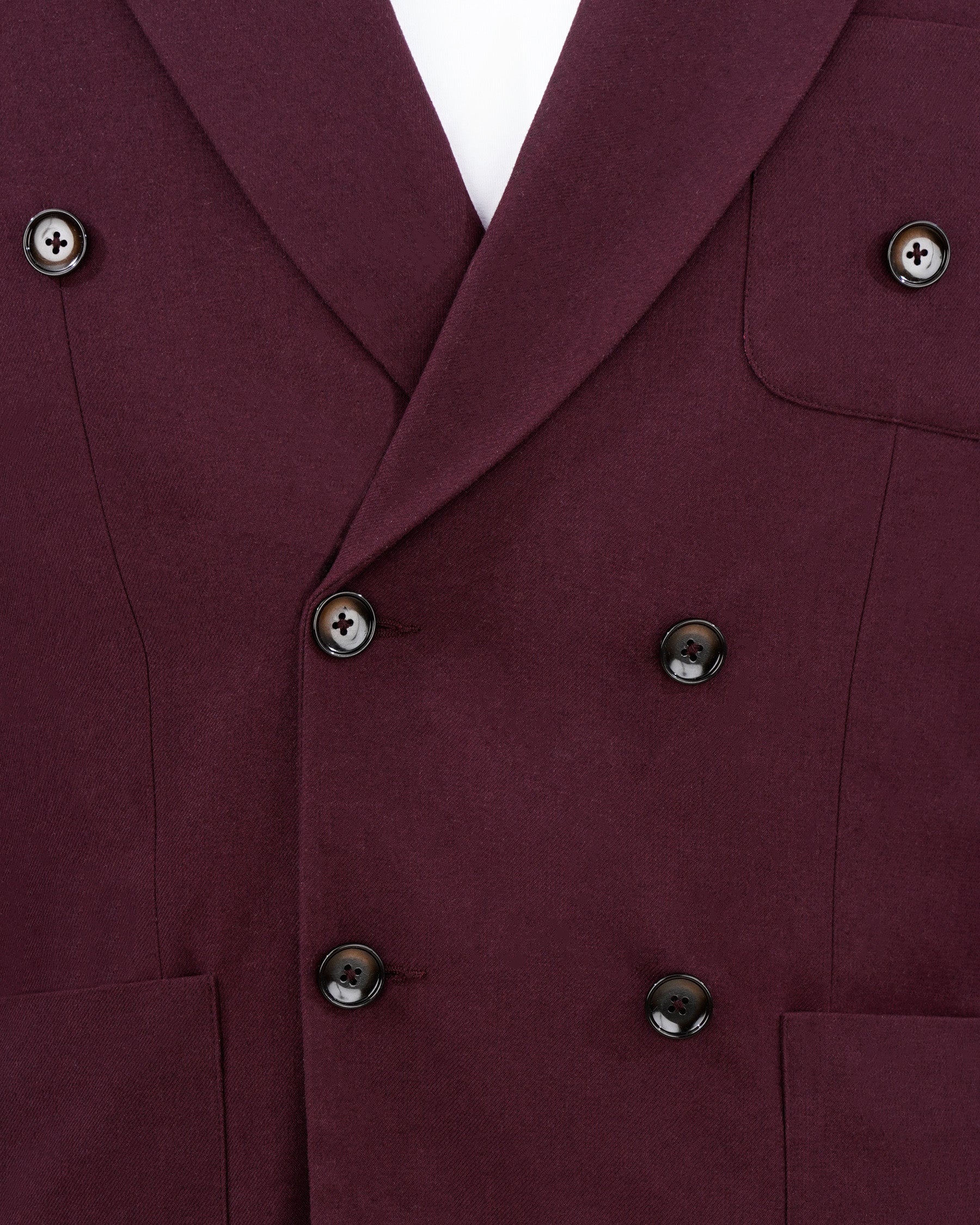 Wine Berry Wool Rich Double Breasted Sports Blazer