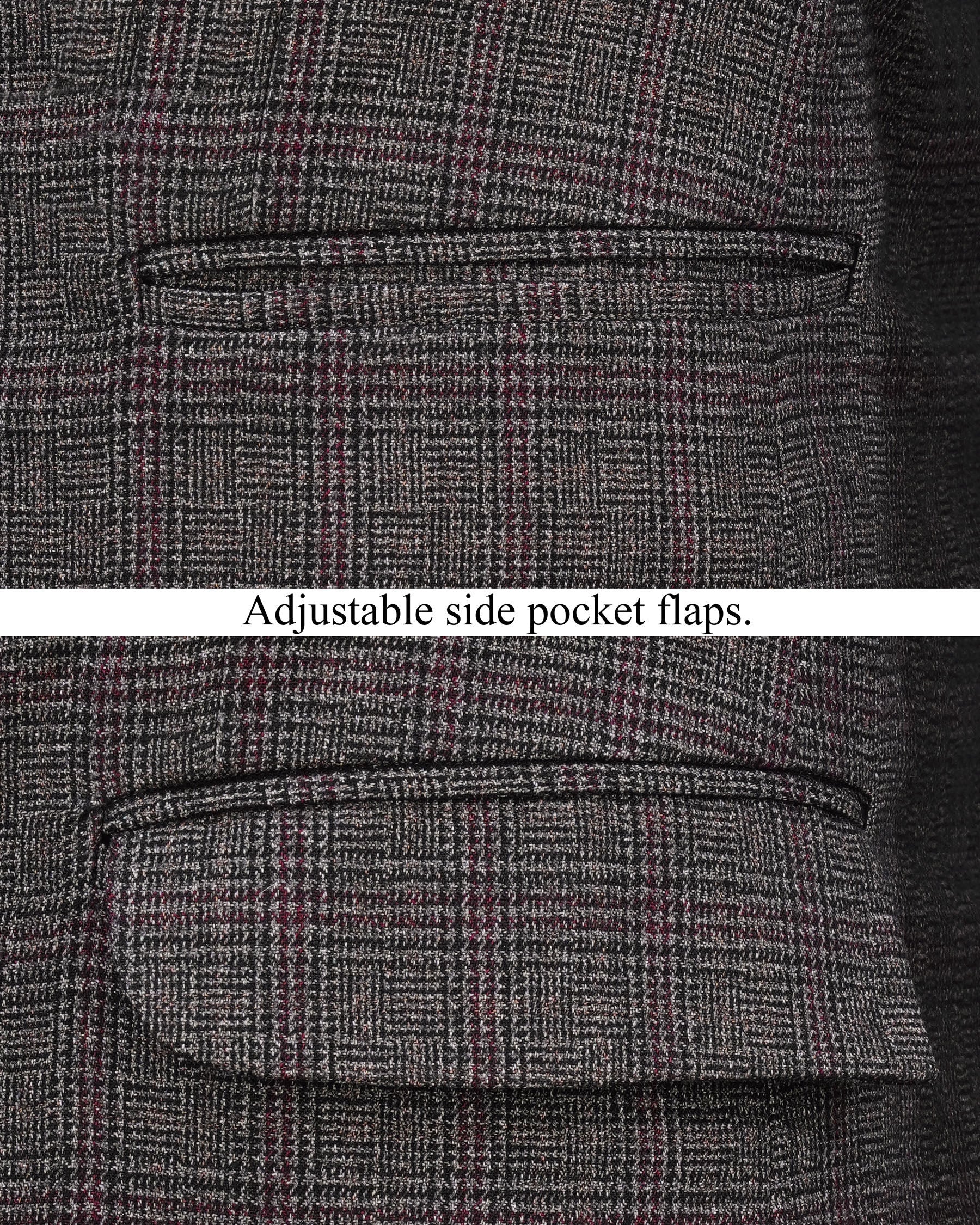 Fedora Sliver Plaid Wool Rich Blazer