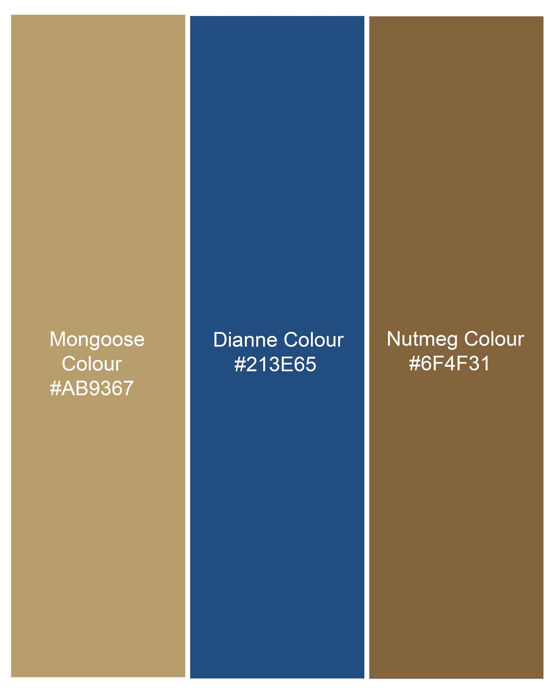Mongoose Brown with Dianne Blue Windowpane Cross Placket Bandhgala Blazer