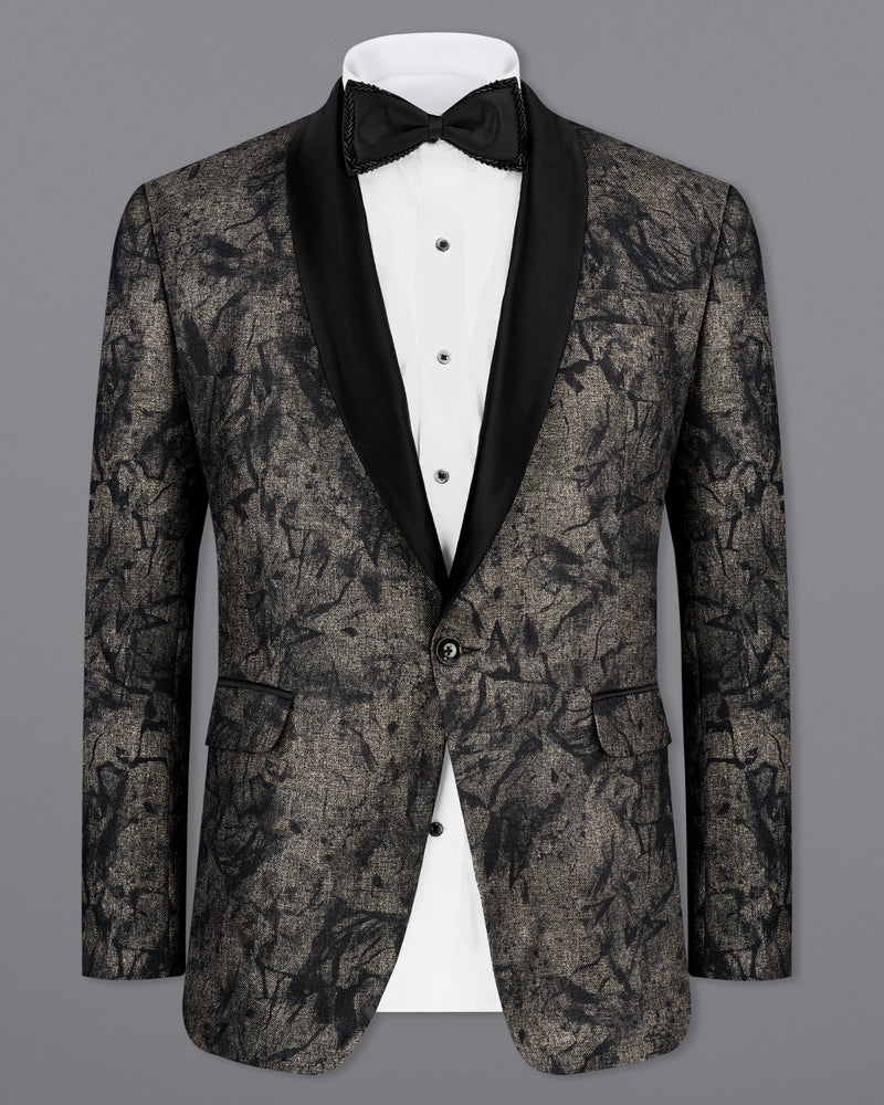 Brown Printed Tuxedos For Men