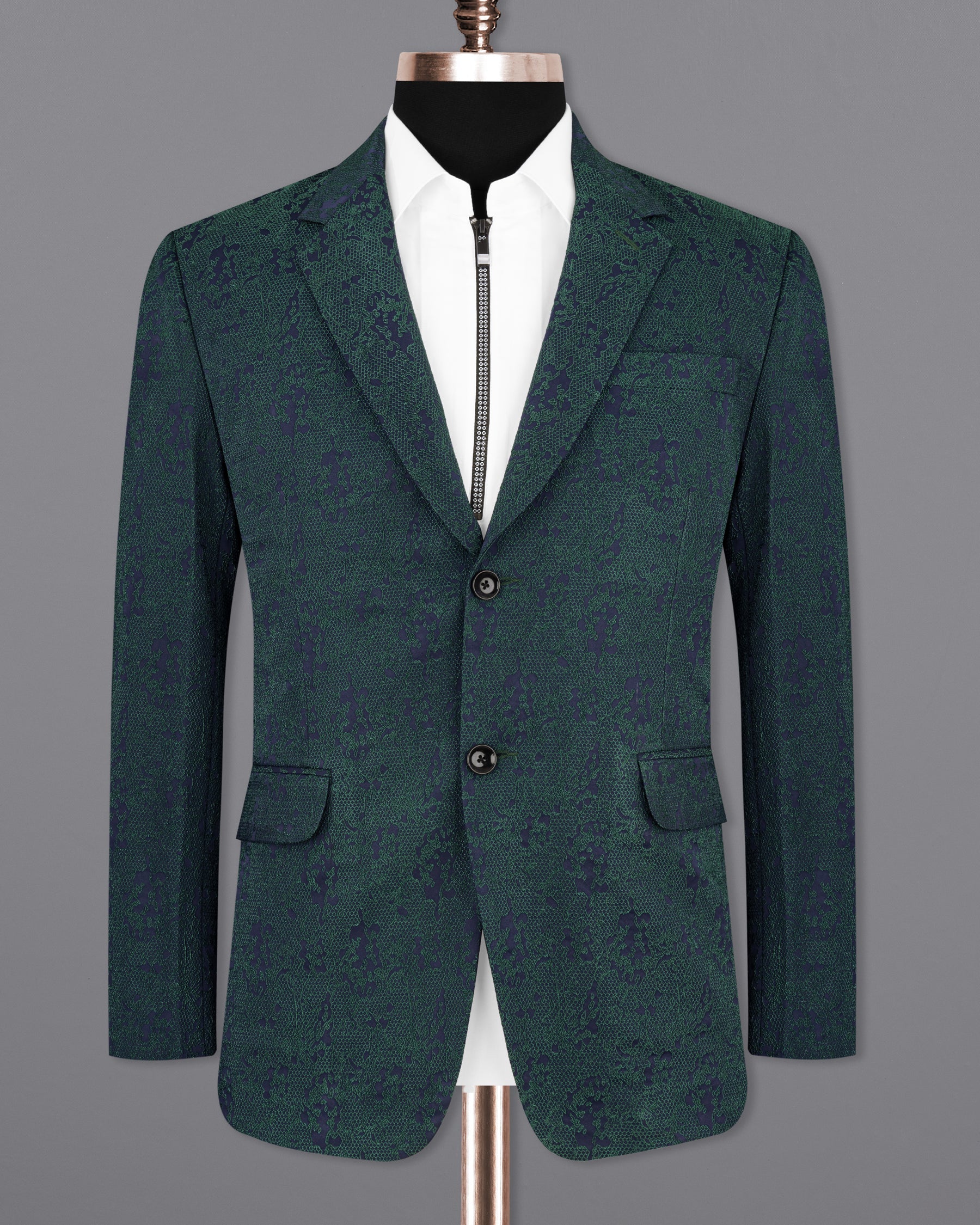 Timber Green Ditsy Textured Jacquard Single Breasted Designer Blazer BL2177-SB-36,BL2177-SB-38,BL2177-SB-40,BL2177-SB-42,BL2177-SB-44,BL2177-SB-46,BL2177-SB-48,BL2177-SB-50,BL2177-SB-52,BL2177-SB-54,BL2177-SB-56,BL2177-SB-58,BL2177-SB-60