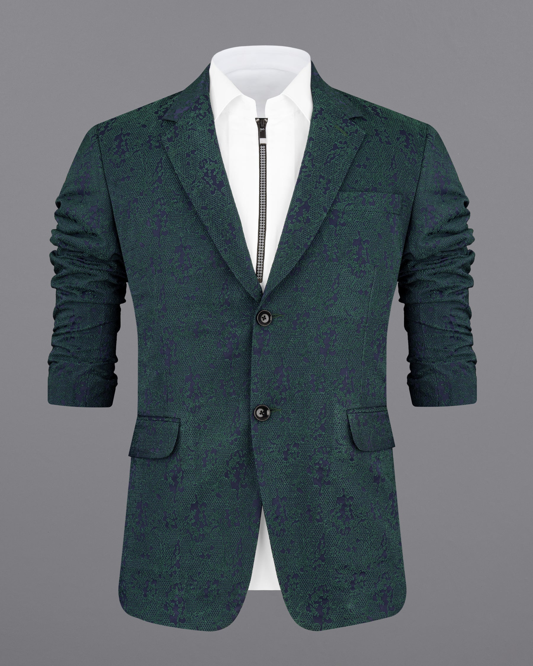 Timber Green Ditsy Textured Jacquard Single Breasted Designer Blazer BL2177-SB-36,BL2177-SB-38,BL2177-SB-40,BL2177-SB-42,BL2177-SB-44,BL2177-SB-46,BL2177-SB-48,BL2177-SB-50,BL2177-SB-52,BL2177-SB-54,BL2177-SB-56,BL2177-SB-58,BL2177-SB-60