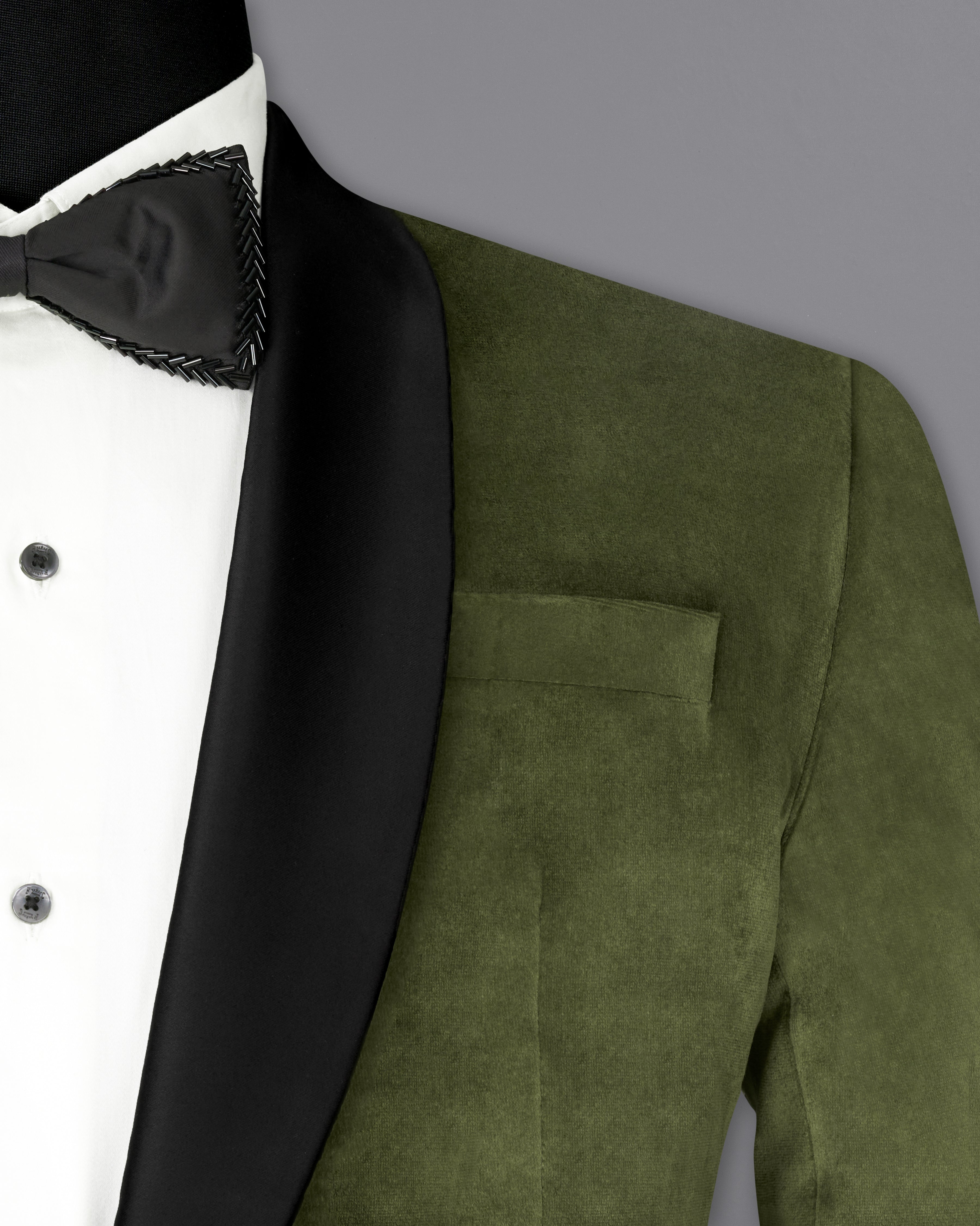 Waiouru Green Velvet Tuxedo Designer BlazerBL2241-BKL-36, BL2241-BKL-38, BL2241-BKL-40, BL2241-BKL-42, BL2241-BKL-44, BL2241-BKL-46, BL2241-BKL-48, BL2241-BKL-50, BL2241-BKL-52, BL2241-BKL-54, BL2241-BKL-56, BL2241-BKL-58, BL2241-BKL-60