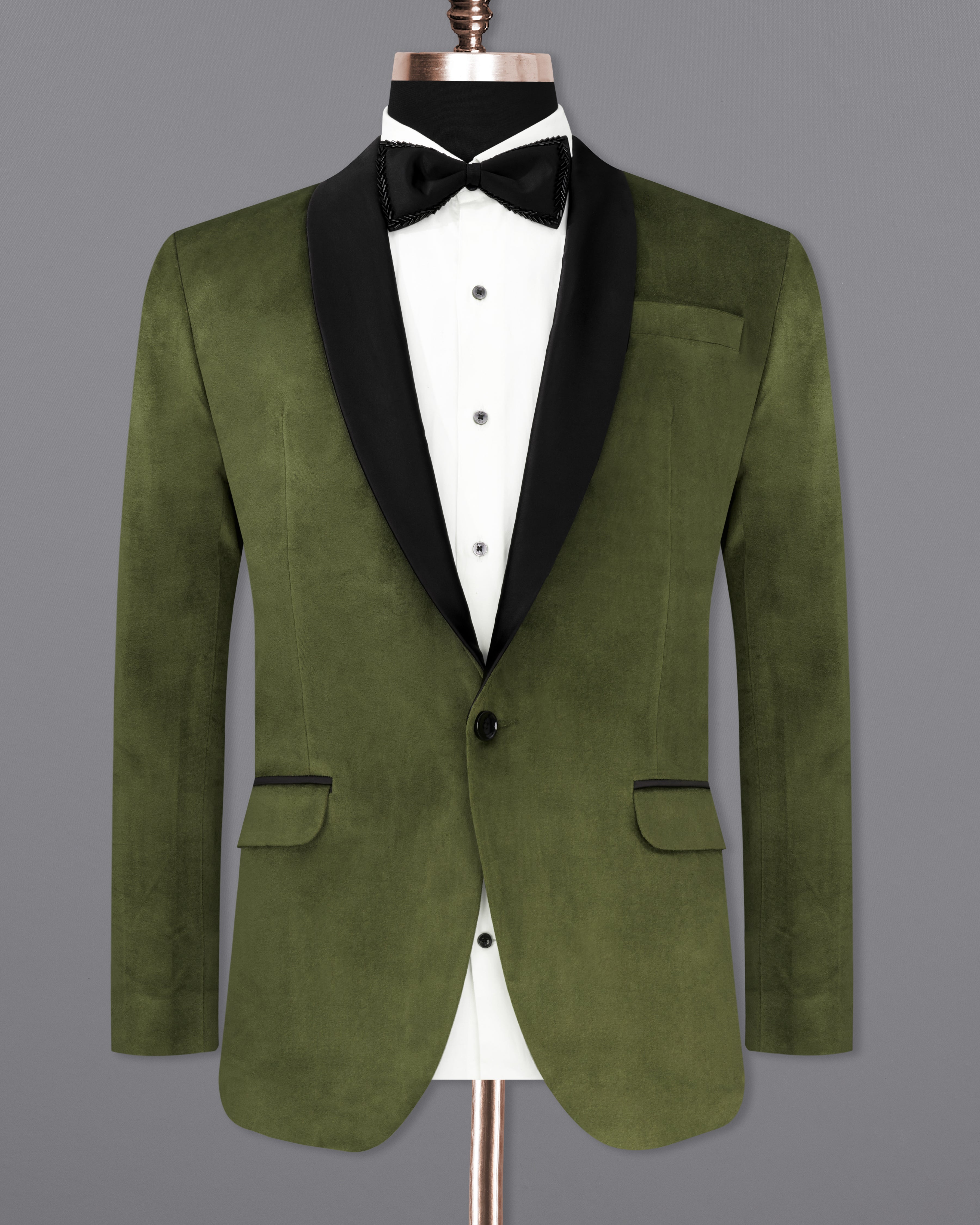 Waiouru Green Velvet Tuxedo Designer BlazerBL2241-BKL-36, BL2241-BKL-38, BL2241-BKL-40, BL2241-BKL-42, BL2241-BKL-44, BL2241-BKL-46, BL2241-BKL-48, BL2241-BKL-50, BL2241-BKL-52, BL2241-BKL-54, BL2241-BKL-56, BL2241-BKL-58, BL2241-BKL-60