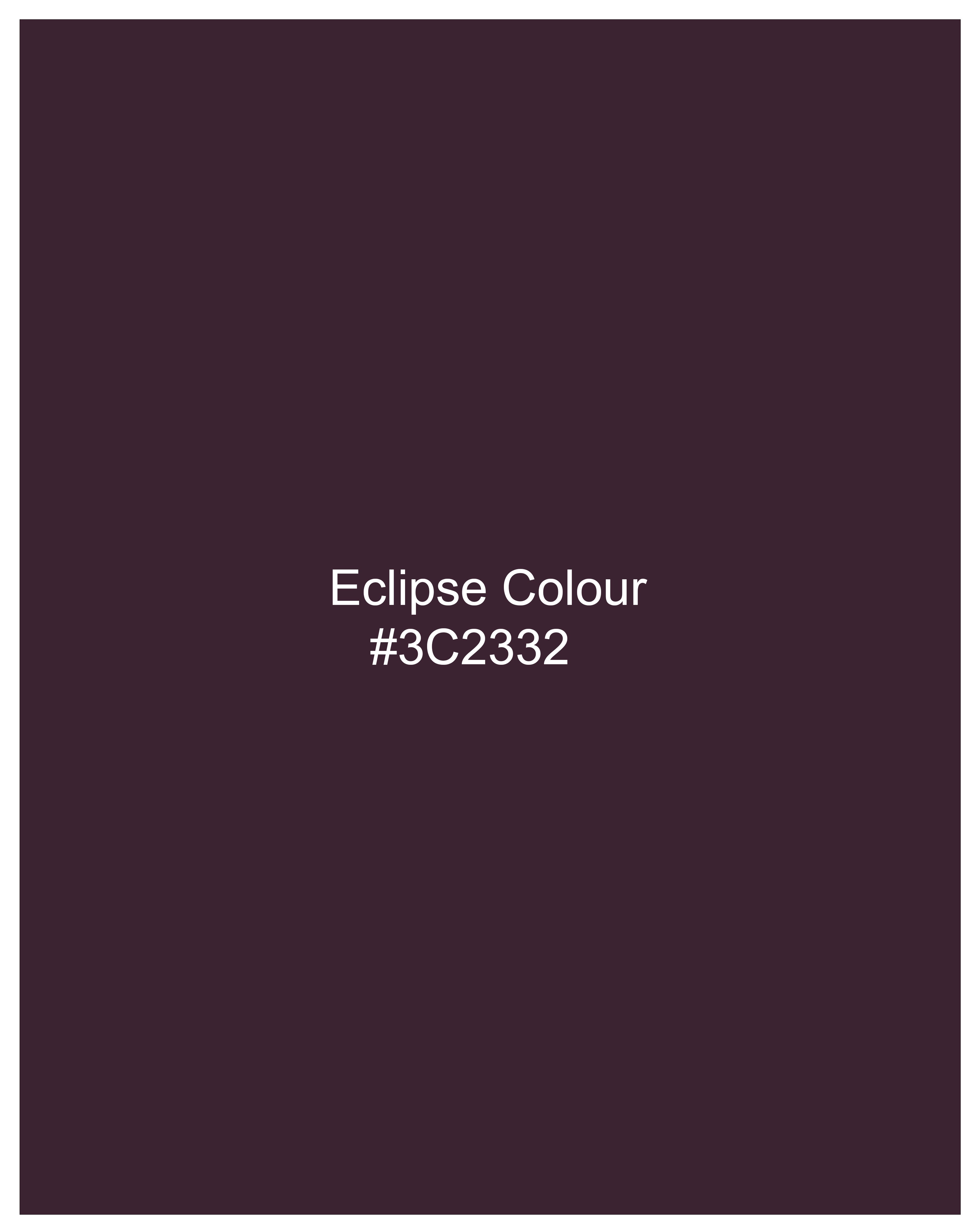 Eclipse Wine Cross Placket Bandhgala Blazer