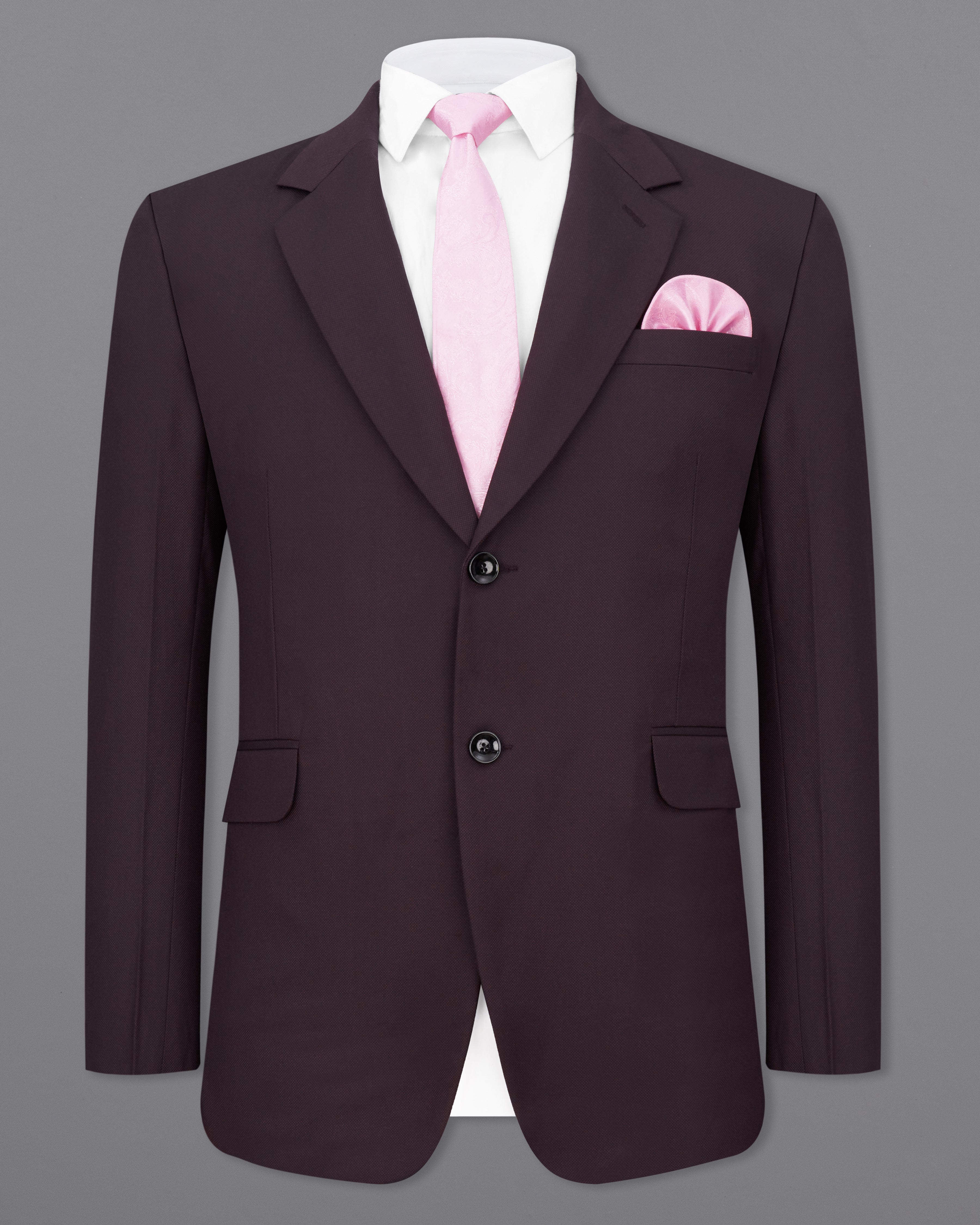 Tawny Khaki Textured Single Breasted Premium Cotton Blazers